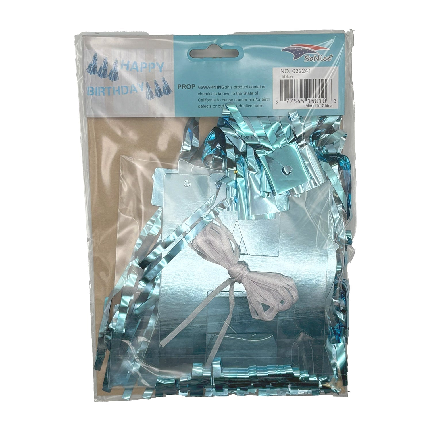 10 Ft Light Blue Birthday Tassel Garland - Party Decorations for Baby Showers, Birthdays & Celebrations | Premium Quality Party Supplies