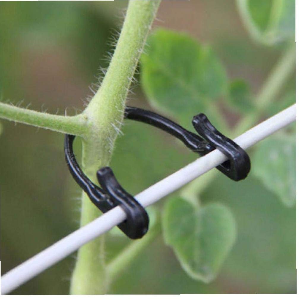 100 Pcs Tomato Support Clips - Heavy Duty J-Hook Plant Clips for Tomato, Cucumber & Vine Vegetables - Prevent Dropping & Pinching - Ideal for Garden, Greenhouse & Indoor Planting