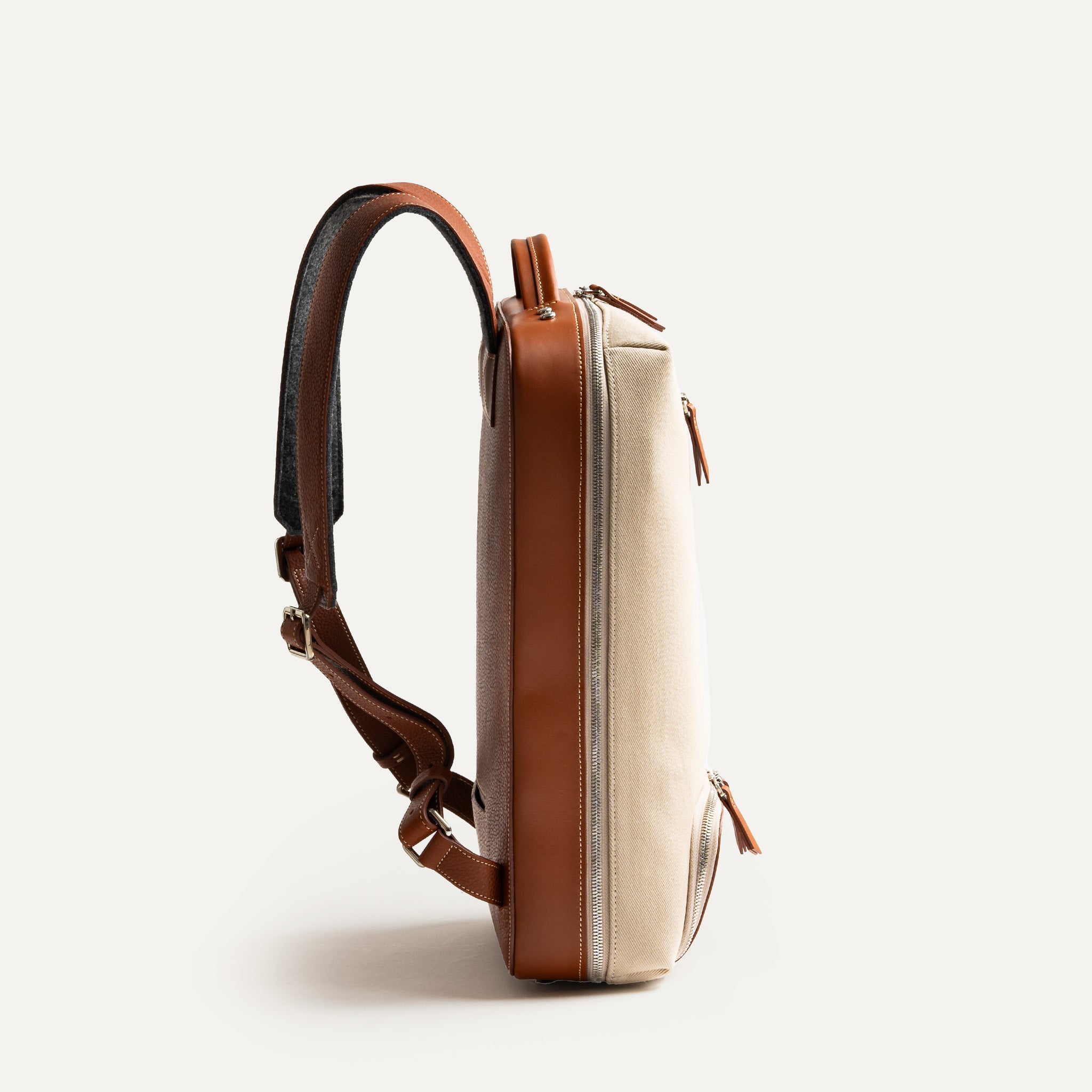 RUBENS Sand & Cognac Leather Tote Bag - Stylish Handbag for Women, Work, Travel & Everyday Use