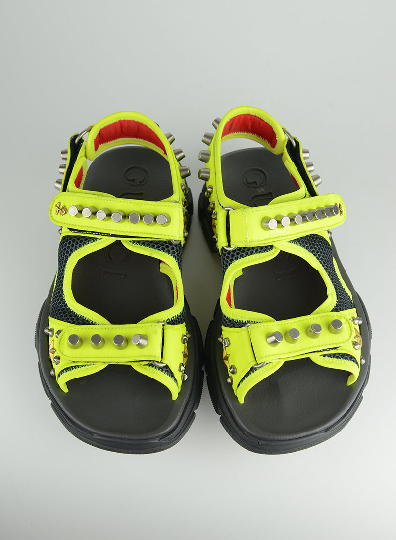 Gucci Flashtrek Yellow Sandals - Size 39 | Stylish & Comfortable Women's Fashion Sandals for Summer Outfits, Beach Vacations & Casual Wear