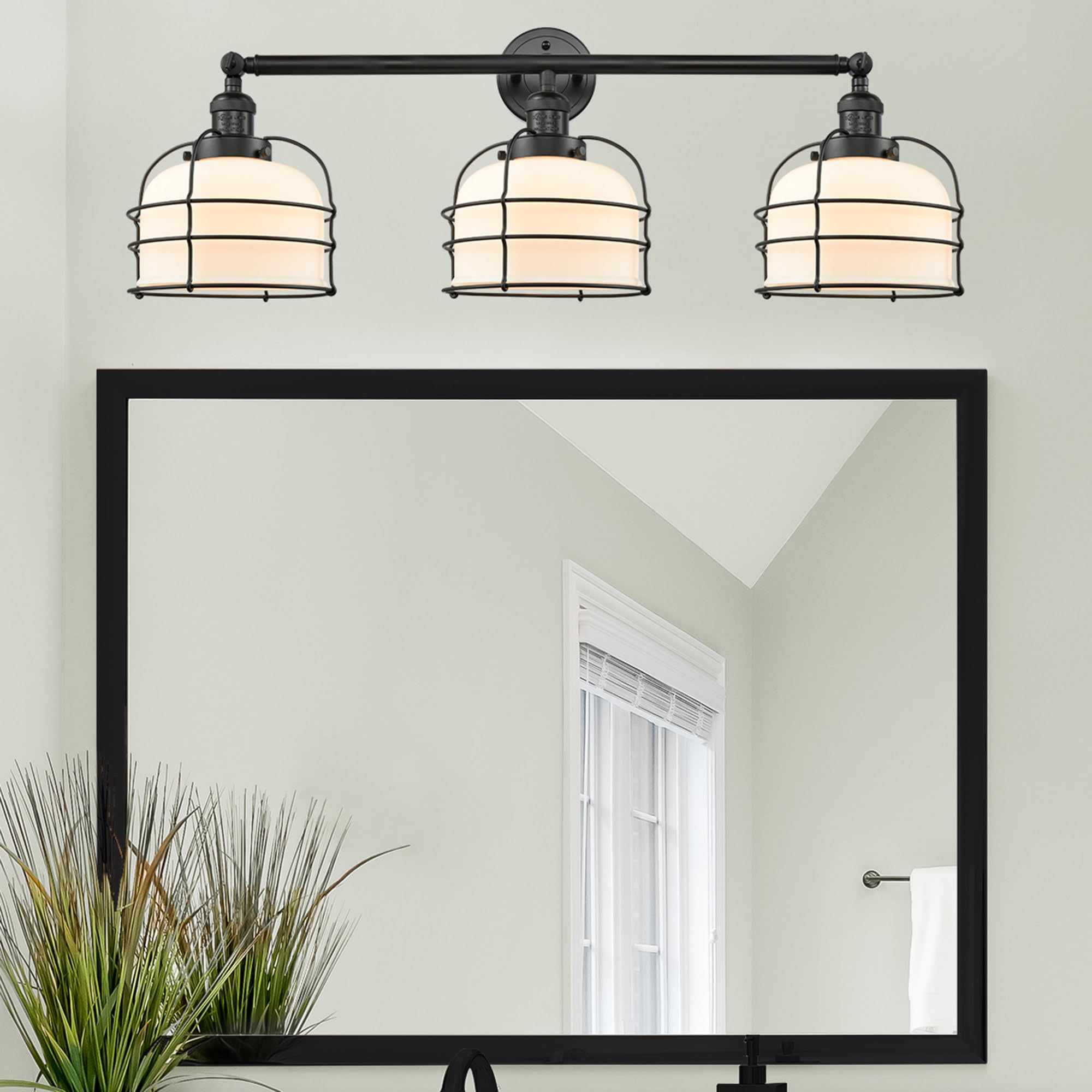 Franklin Restoration Collection 205-BAB-G72-CE 3-Light Bathroom Vanity Set - Modern LED Illuminated Mirror for Master Bath & Powder Room Makeovers