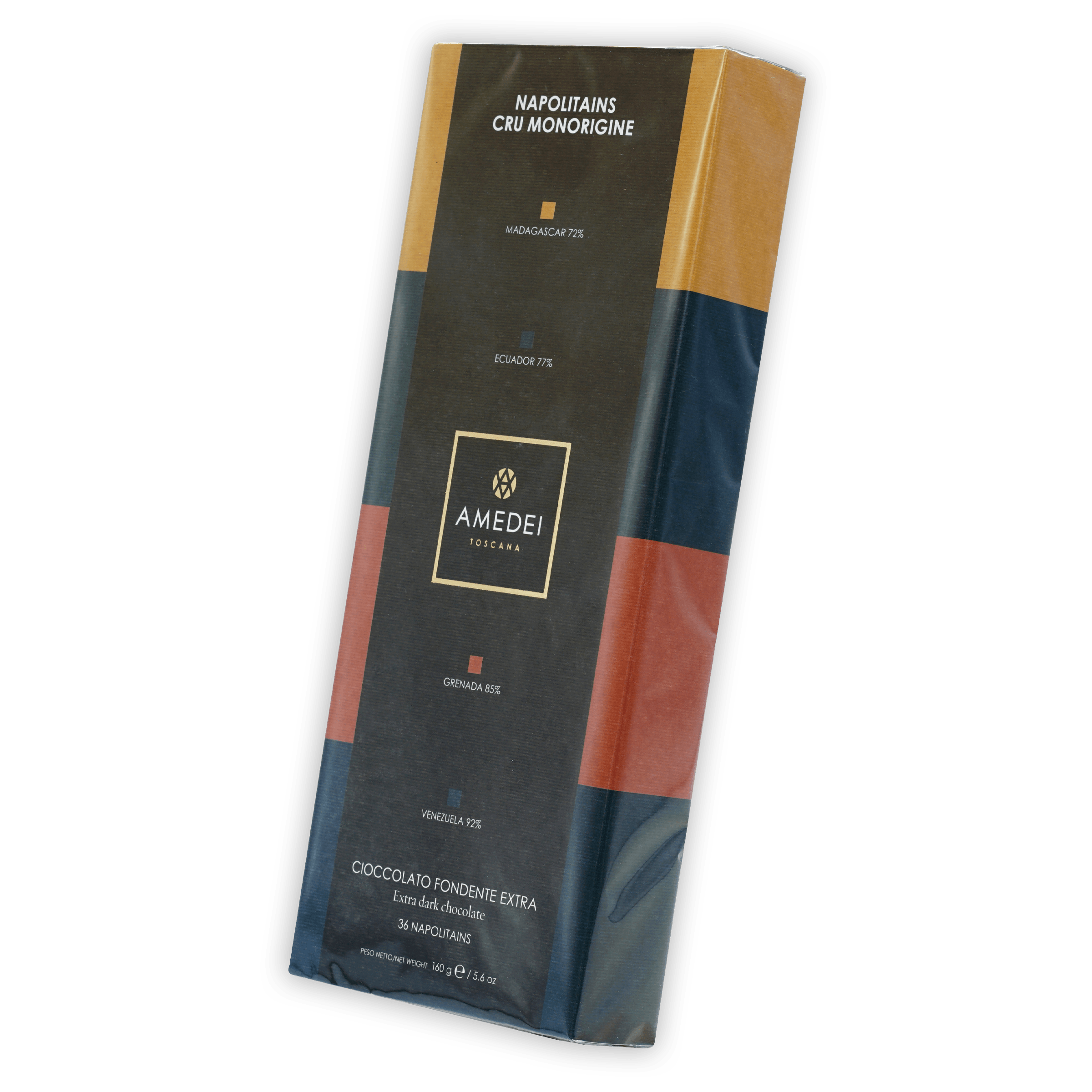 Amedei Napolitains Cru Monorigine Variety Chocolate Box - 36 pcs Gourmet Dark Chocolate Assortment | Perfect for Gifts, Parties & Dessert Platters
