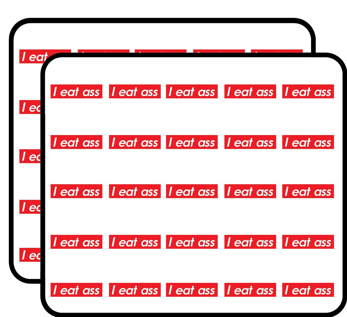 50 Pack 1 Inch 'I Eat Ass' Stickers - Waterproof Vinyl Decals for Scrapbooking, DIY Crafts, Bullet Journals, Planners & Laptops - Perfect for Arts, Kids Projects, Calendars & Album Decorations