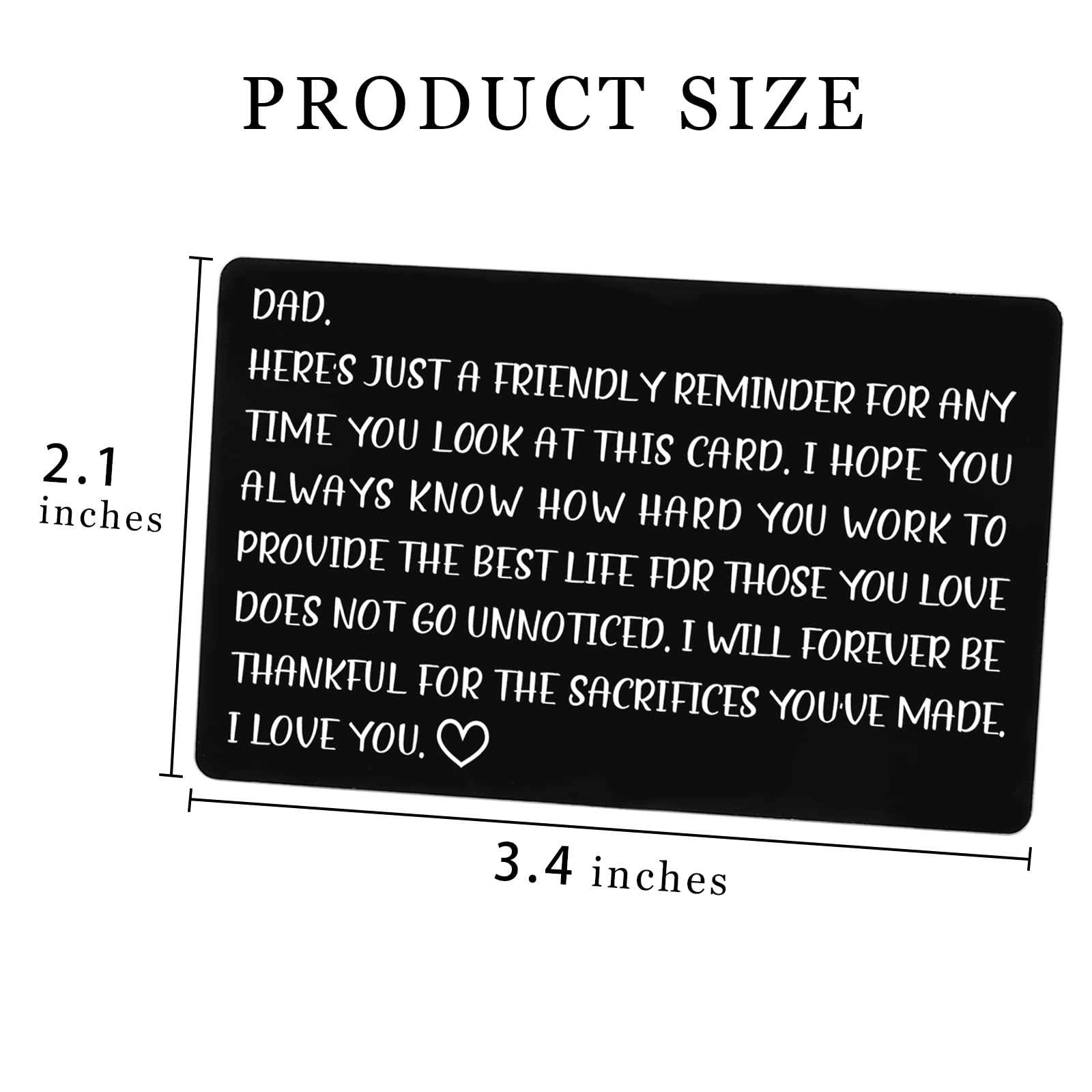 **Personalized Engraved Wallet Card - Custom Gift for Dad, Father's Day, Birthday, Valentine's Day - Perfect for Deployments, Kids Gifts, and Special Occasions**