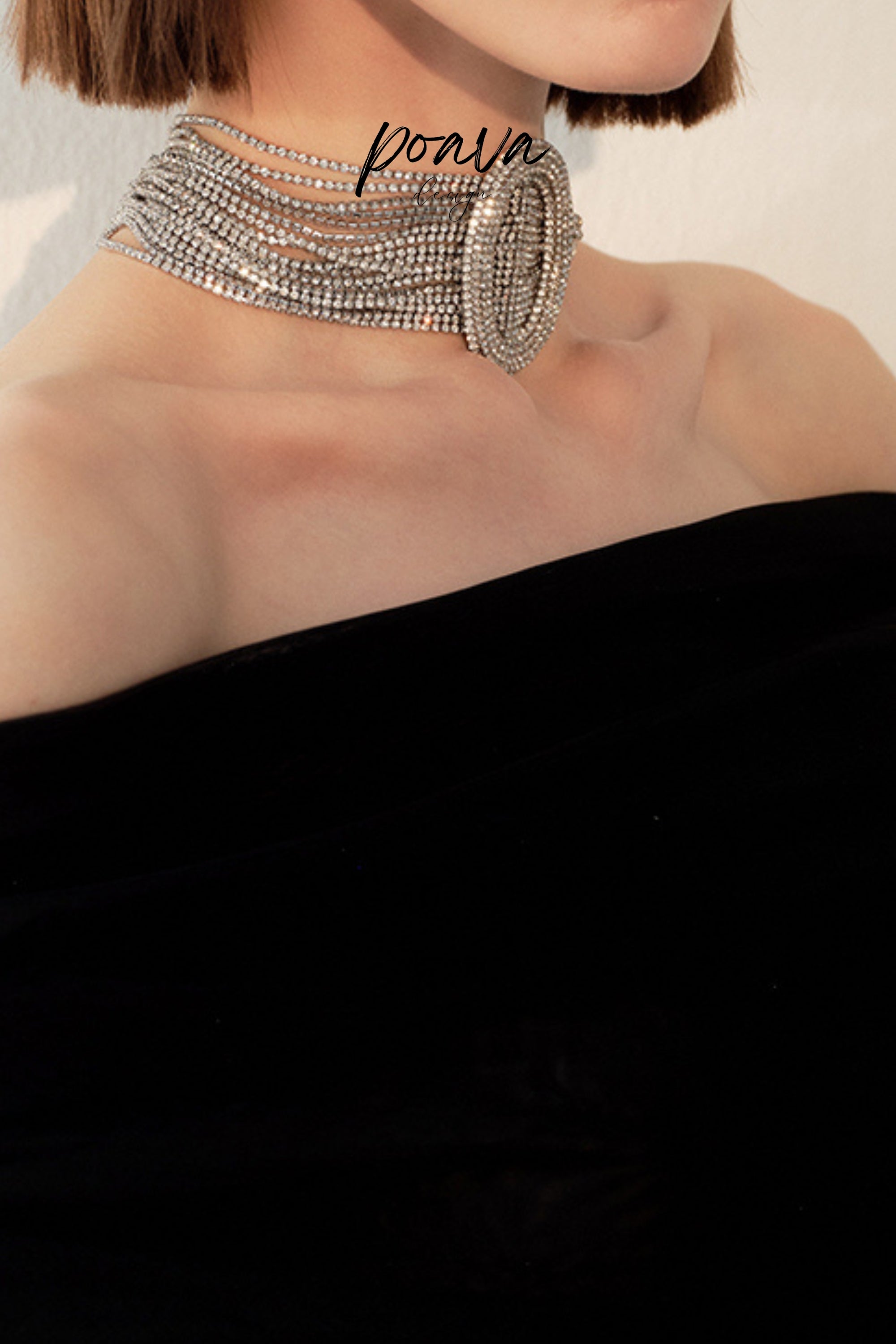 Elegant Diamond Embellished Layered Necklace for Women | Perfect for Parties, Weddings & Special Occasions