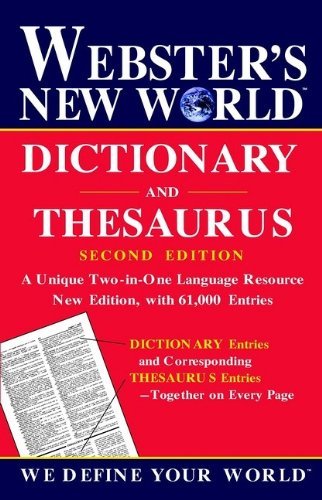 Webster's New World Dictionary and Thesaurus, 2nd Edition | Comprehensive English Reference Book | Perfect for Students, Writers & Professionals (2002) | Ideal for Home, Office & Classroom Use