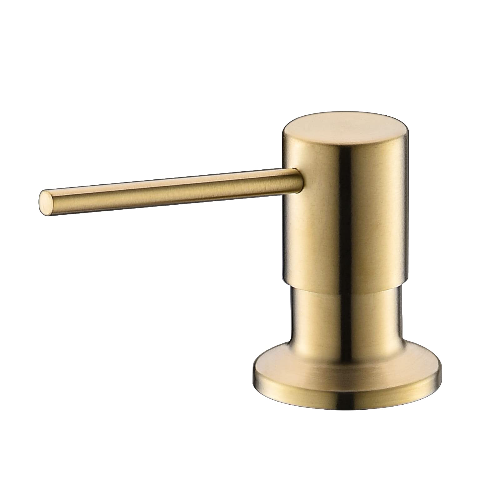 Premium Gold Kitchen Soap Dispenser with 17OZ Bottle & Built-in Pump - Elegant Countertop Hand Soap Dispenser for Sink, Bathroom, and Kitchen Use