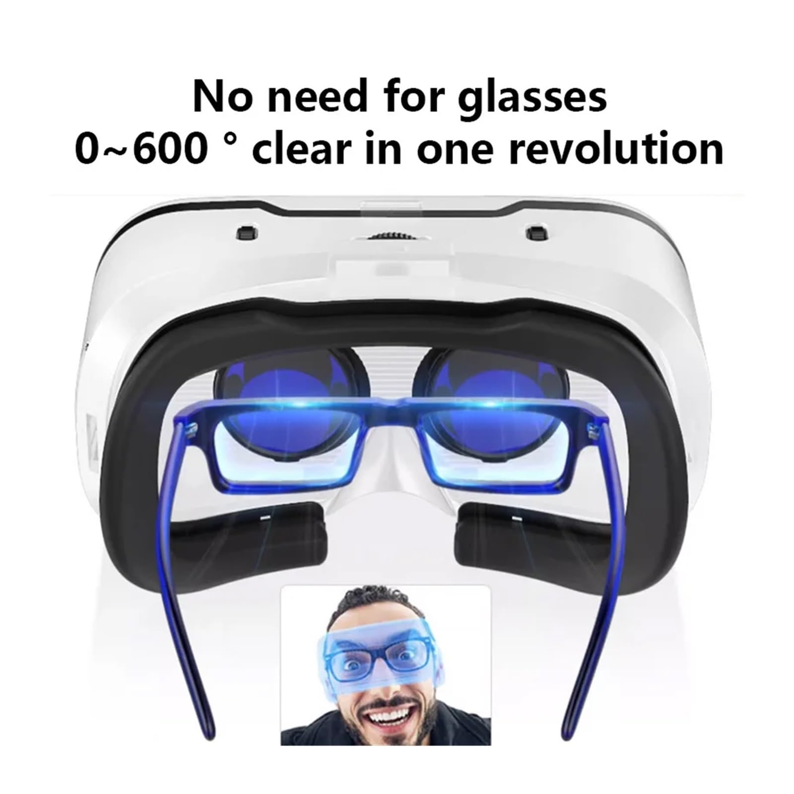 VR Glasses All-in-One Headset | 3D HD Virtual Reality Gaming Glasses | Compatible with iPhone & Android | Perfect for Gaming, Movies & Virtual Travel