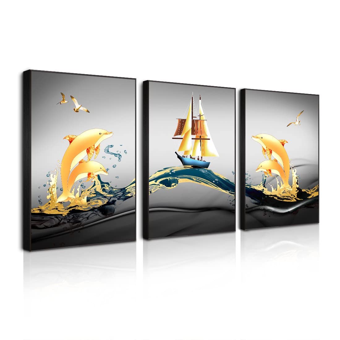 3-Piece Kitchen Wall Art Set - Modern Wine Glass Canvas Prints with Aluminum Alloy Frame for Dining Room & Living Room Decor | Perfect for Home Decor, Housewarming Gifts & Restaurant Wall Decoration