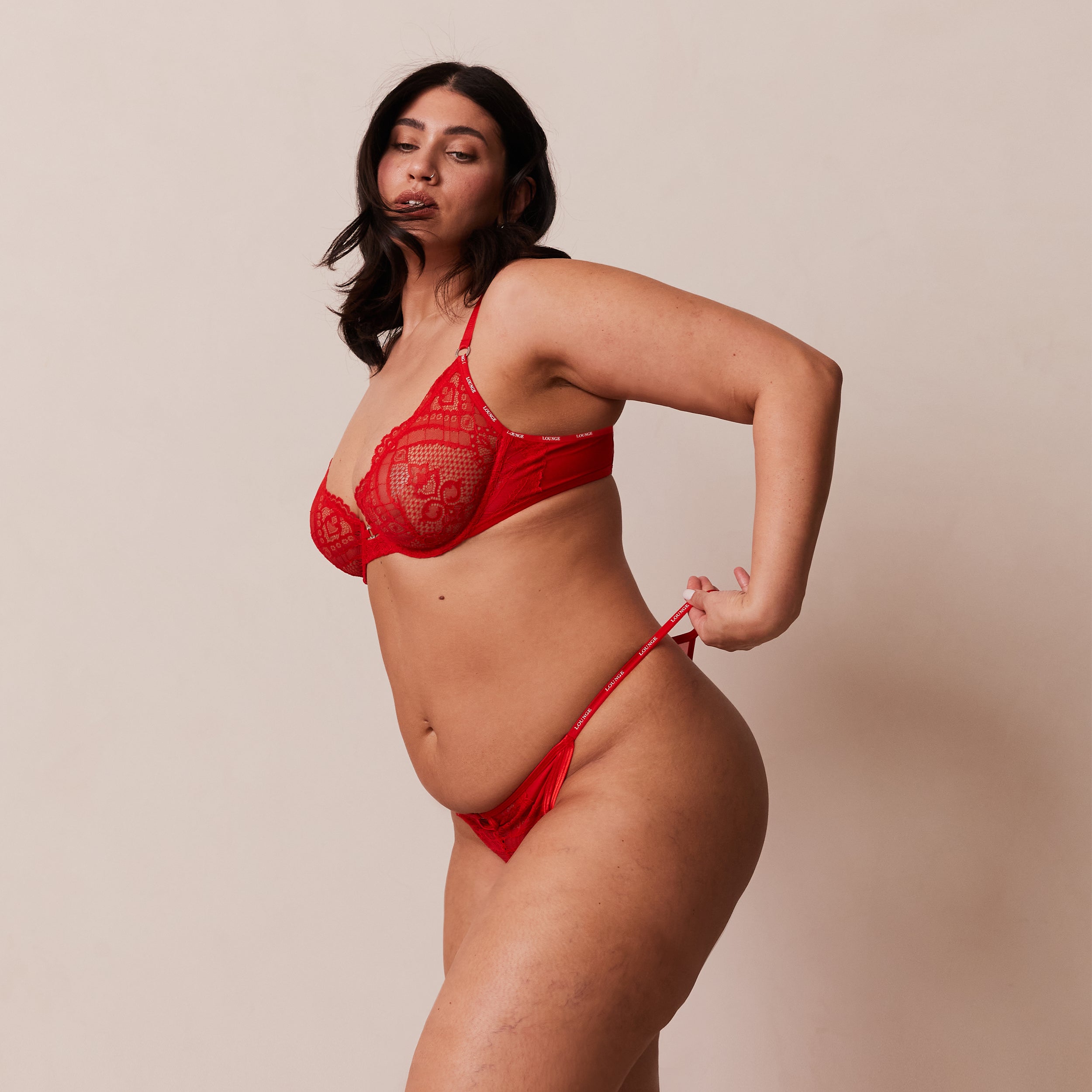 Charmed Balcony Bra - Sexy Lace Underwire Push Up Bra in Red for Women | Perfect for Date Nights & Special Occasions