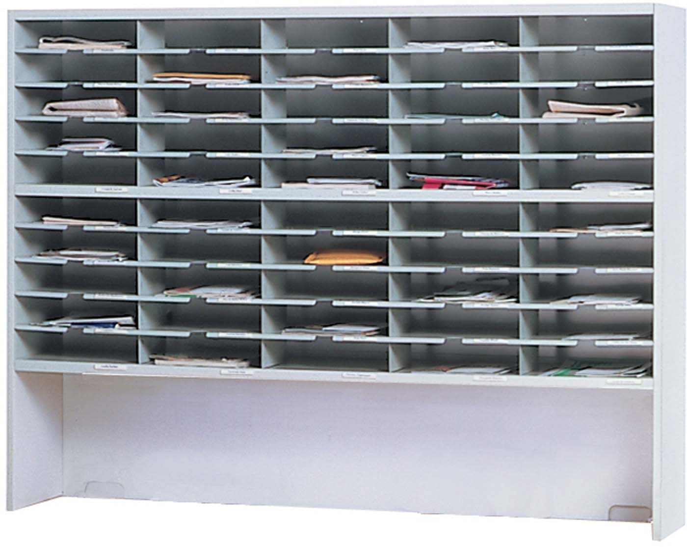Safco Mayline Mailflow To Go 2 Tier Sorter with 50 Elevated Pockets [SR6046RPG] - Perfect for Office Mail Organization, Document Sorting & Workspace Efficiency