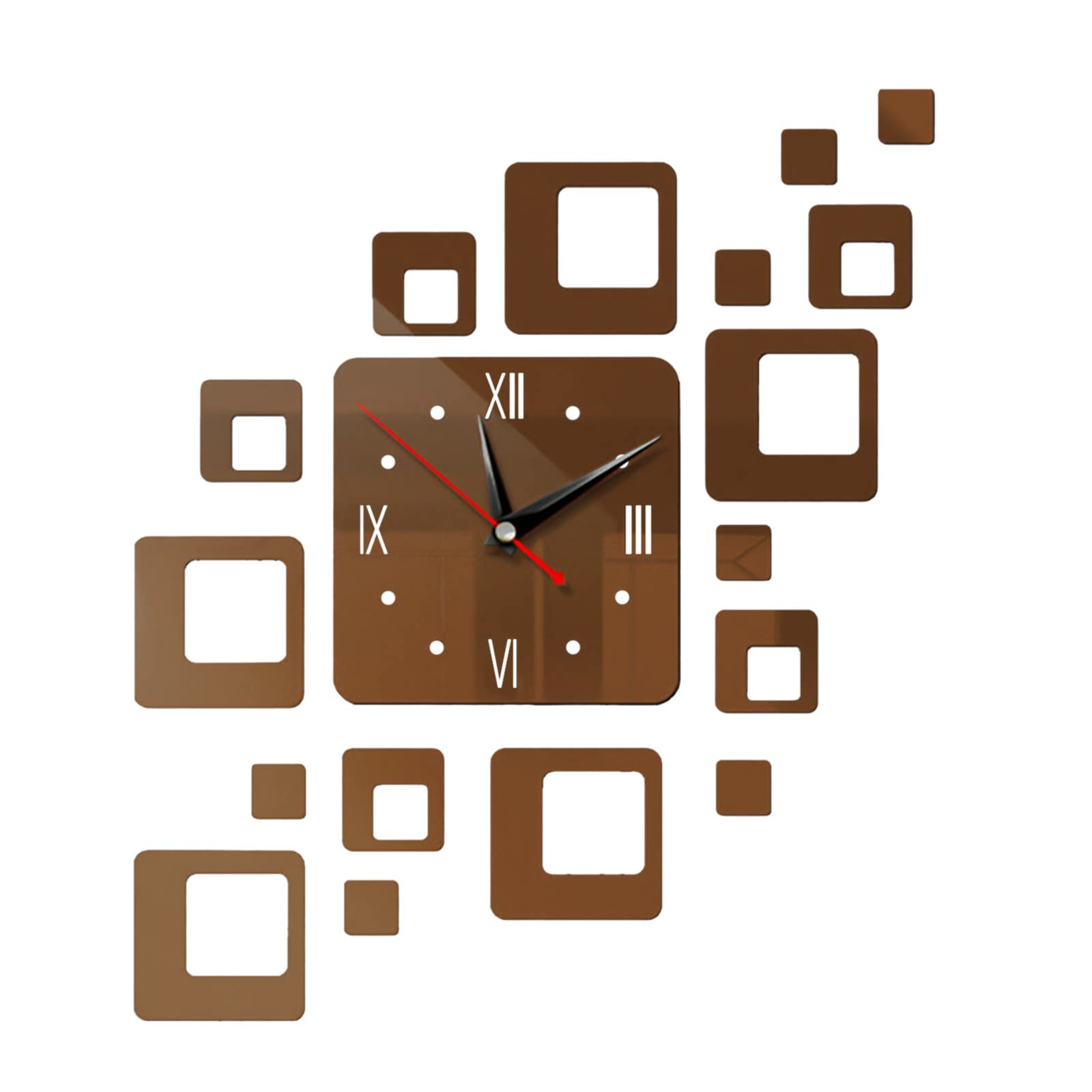Creative Peel and Stick Acrylic Wall Clock - Universal Bedroom Decor, Mirror Stickers for Girls - Perfect for Home, Dorm & Kids Room Decoration