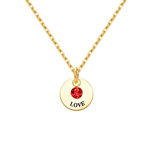 Name& Birthstone Necklace