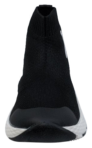 Naturino Boys Girls Cables Calza High Top Sneakers - Black & White | Comfortable Kids Shoes for School, Play & Everyday Wear