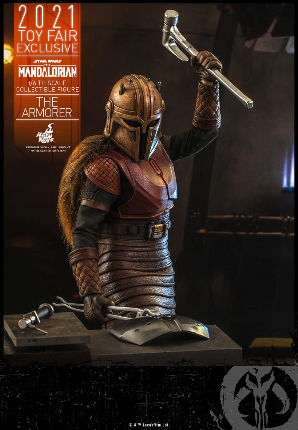 Hot Toys 1:6 Scale The Armorer Collectible Figure - The Mandalorian Series Action Figure for Star Wars Fans & Collectors - Perfect for Display, Gifts, and Cosplay Inspiration