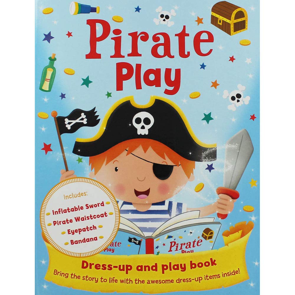Pirate Play Costume Set for Kids - Dress Up Book & Play Outfit for Pretend Play, Halloween & Themed Parties