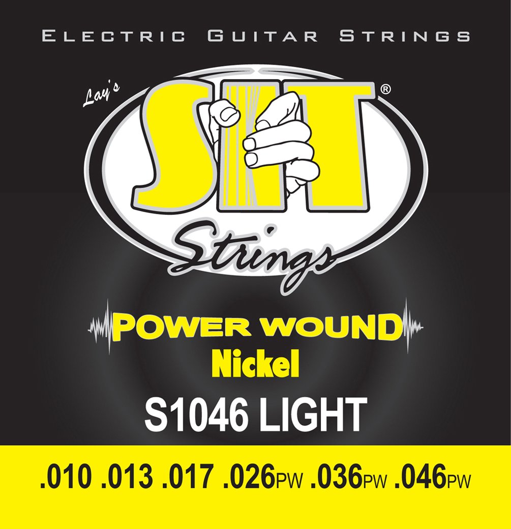 SIT Power Wound Nickel Electric Guitar Strings 10-46 Light Gauge (S1046) - Perfect for Rock, Blues & Studio Recording
