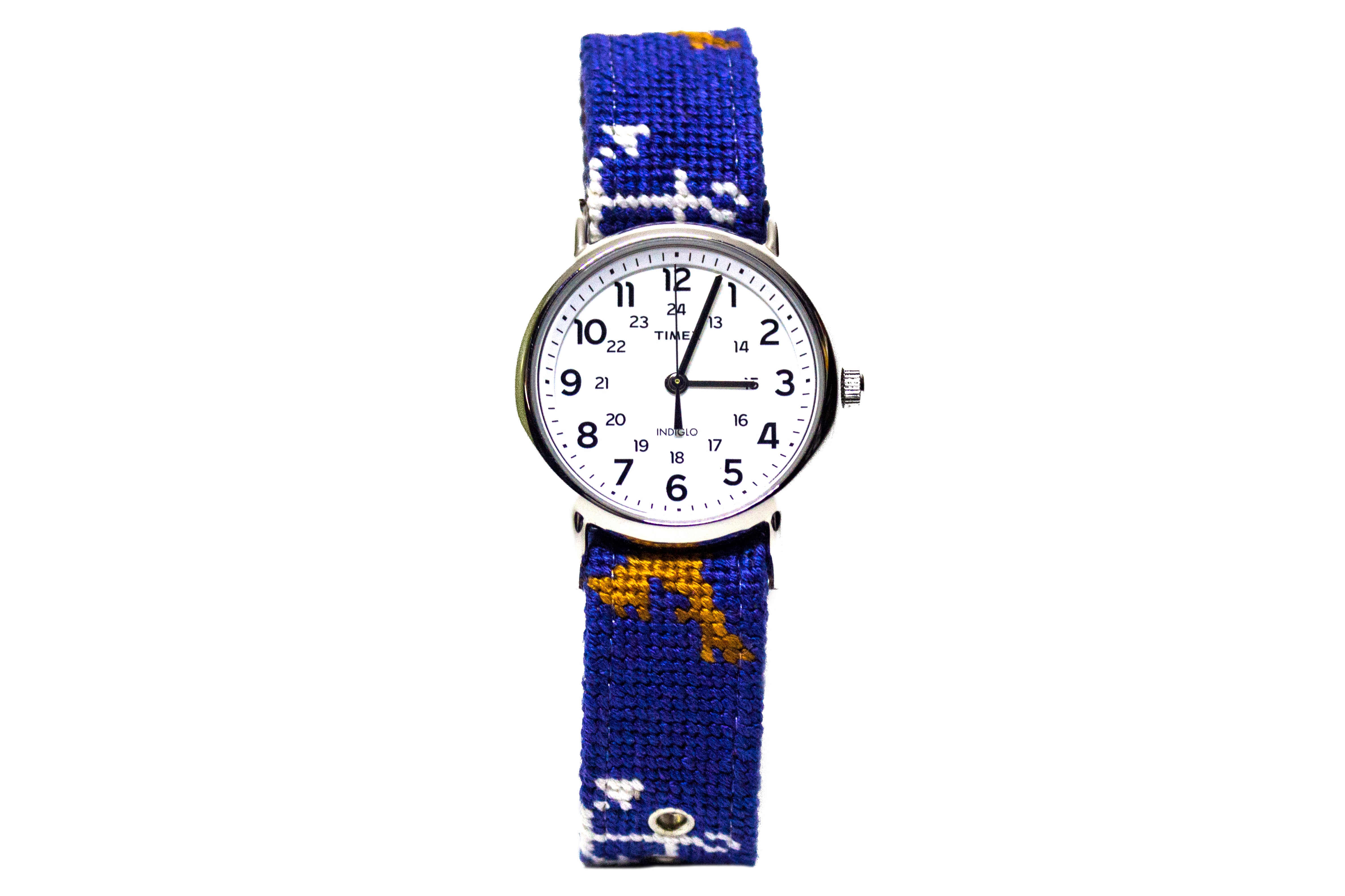 ANCHOR Golden Retriever Needlepoint Watch Strap for Timex - Handmade Dog Lover Watch Band, Adjustable Leather Replacement Strap - Perfect Gift for Pet Owners & Dog Enthusiasts