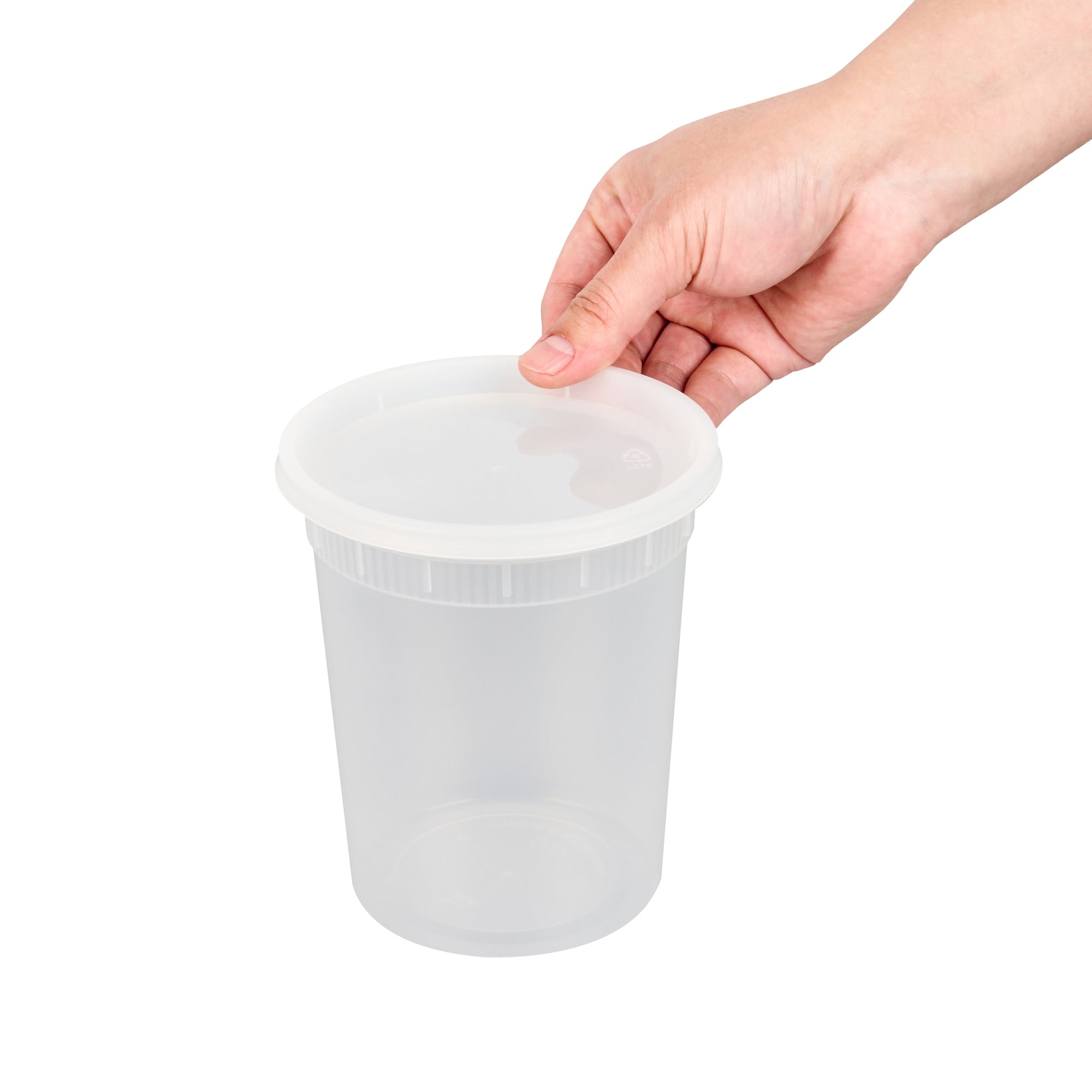 32 oz Round Clear PP Microwave-Safe Soup Containers with Lids (25-Pack) – 4.5