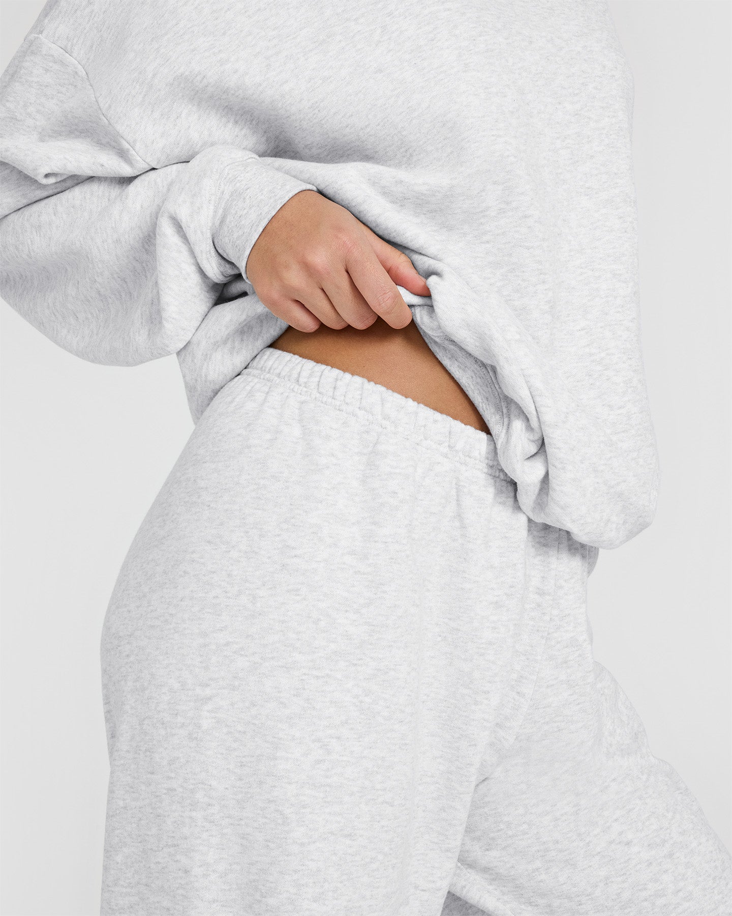 Mid Weight Joggers for Men & Women - Light Grey Marl Sweatpants | Comfortable Lounge Pants for Running, Yoga & Casual Wear