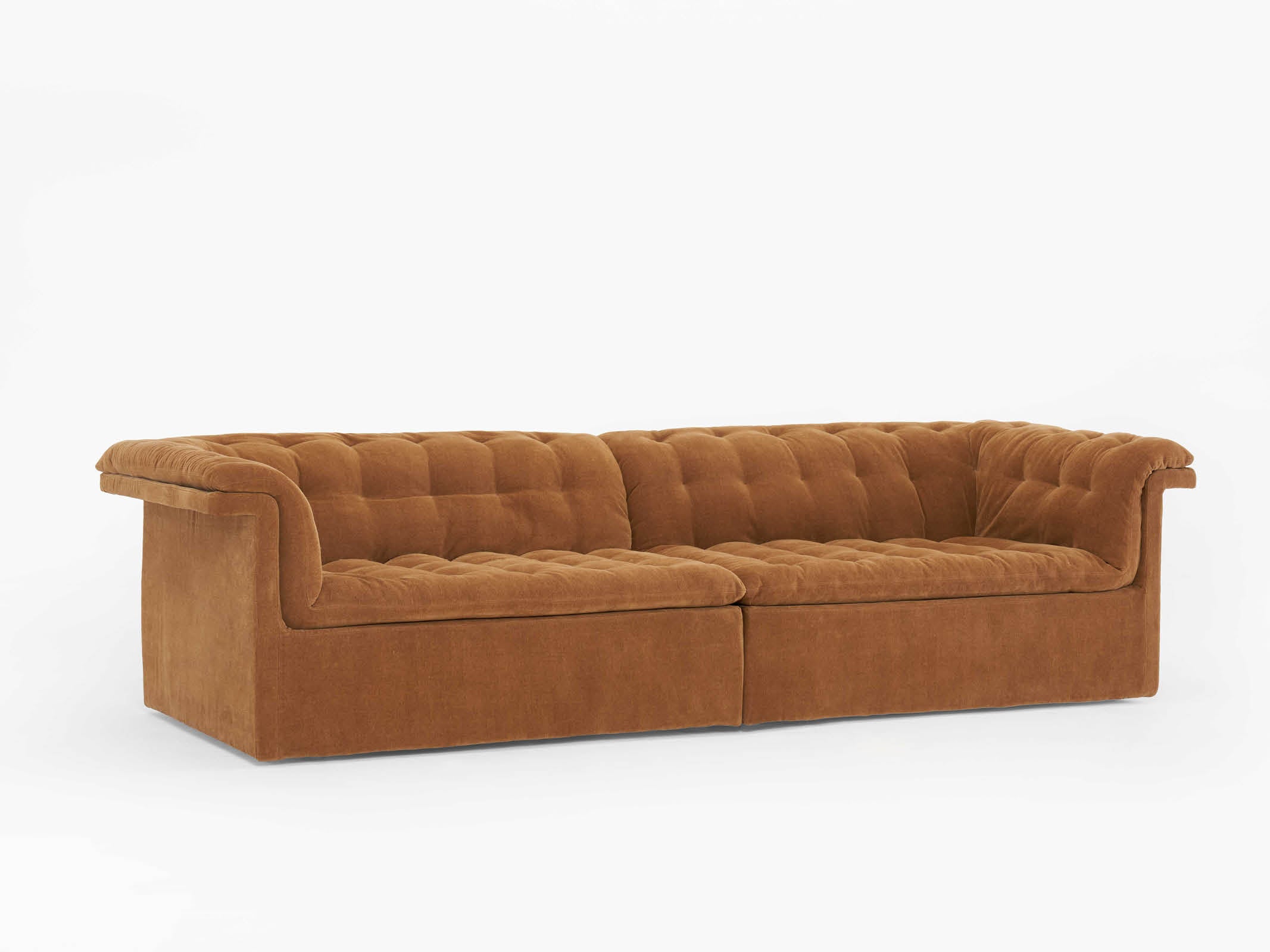 Furrow Sofa - Modern Sectional Couch for Living Room, Lounge & Office | Comfortable Upholstered Fabric Sofa with Deep Seating