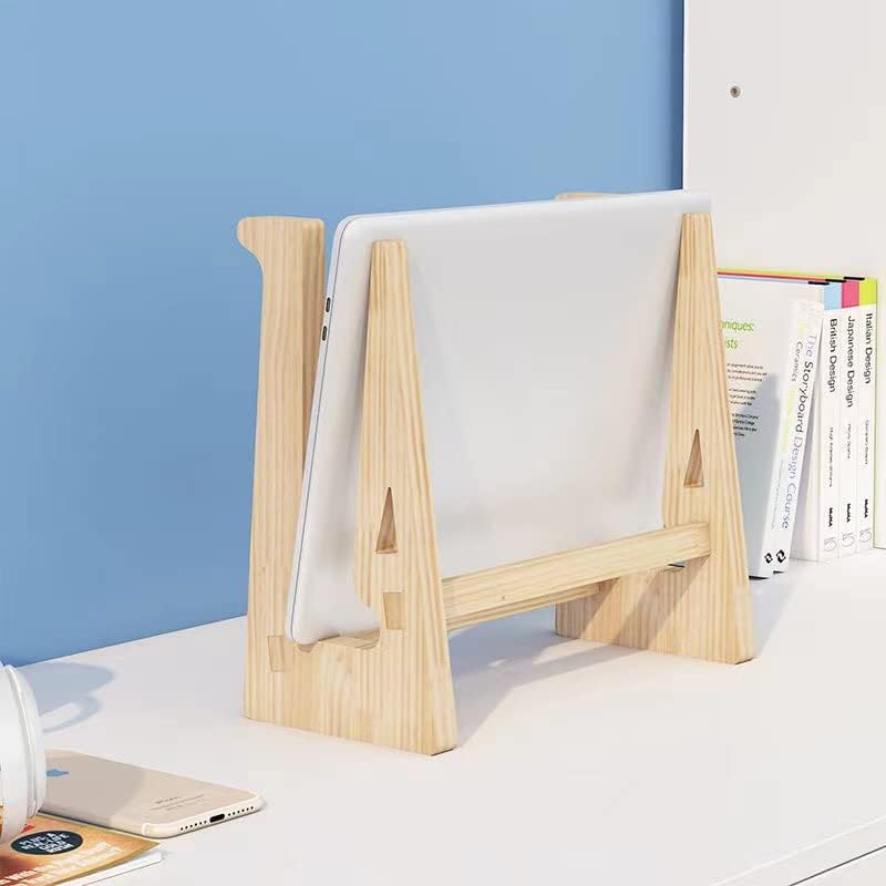 Ergonomic Wooden Laptop Stand - Adjustable Vertical Notebook Holder for MacBook Air/Pro, Chromebook, HP, Dell, Acer & More - Perfect for Home Office, Workspace & Standing Desk Setup