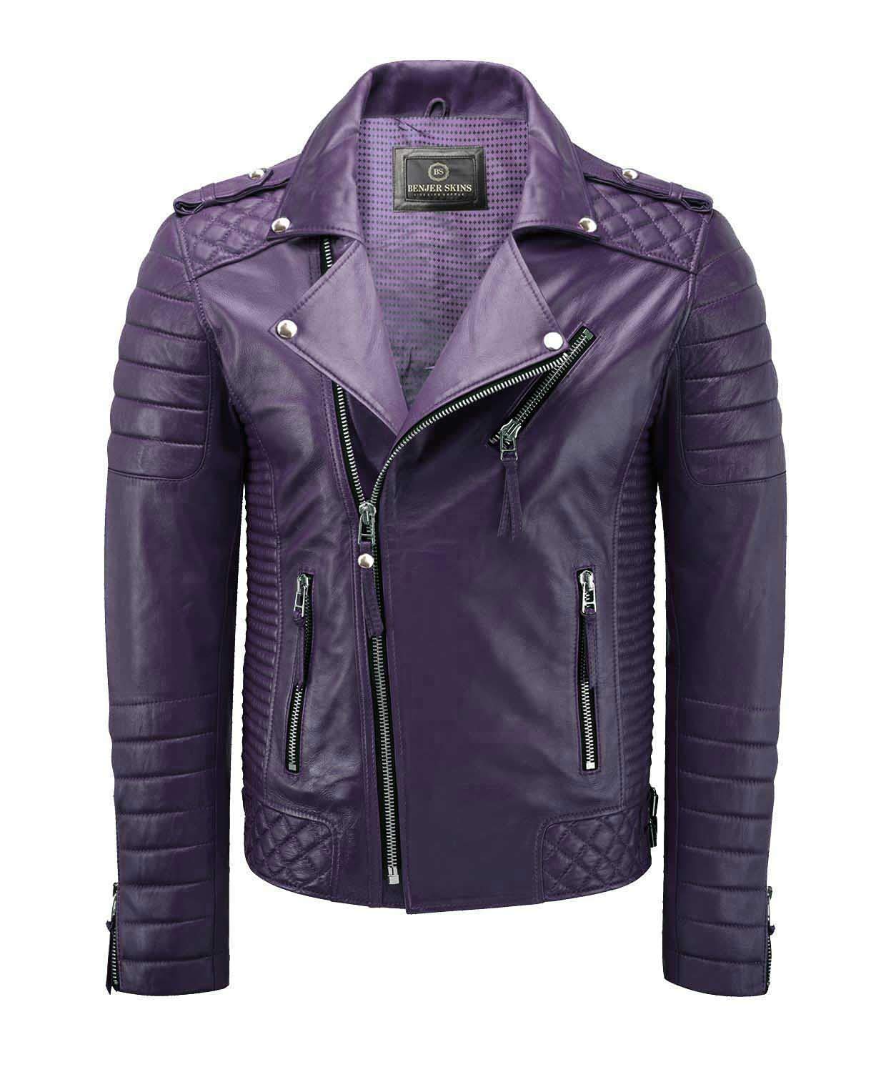 Genuine Lambskin Leather Jacket for Men - Motorcycle Biker Jacket BN 102 | Premium Men's Fashion Outerwear for Riding & Casual Wear