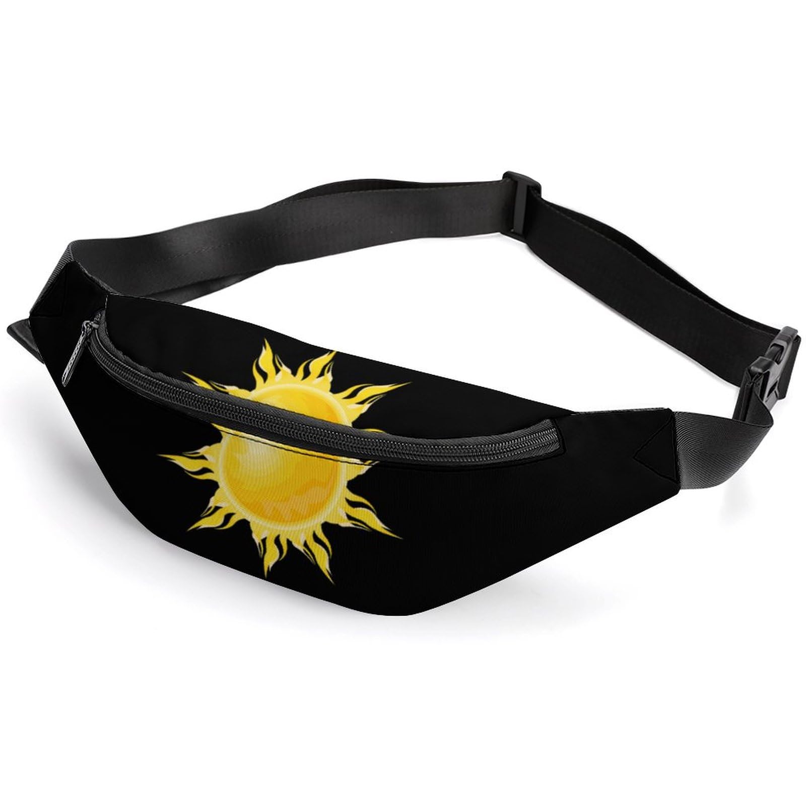 Cartoon Sun Waist Bag with Adjustable Strap - Crossbody Fanny Pack for Women & Men - Perfect for Running, Hiking, Travel & Outdoor Activities