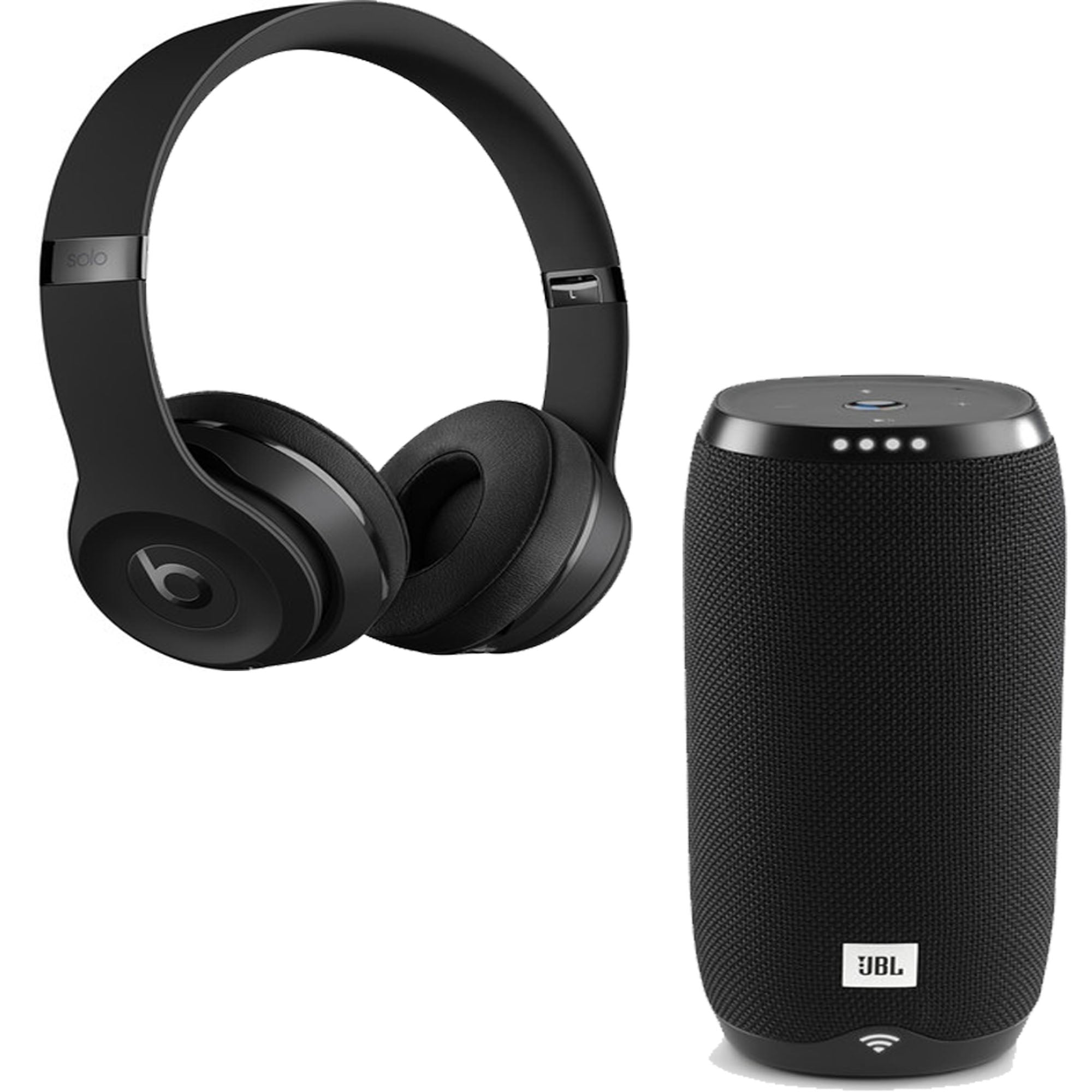 Beats Solo3 Wireless On-Ear Headphones & JBL Link 20 Portable Bluetooth Speaker Bundle - Perfect for Travel, Gym & Home Entertainment