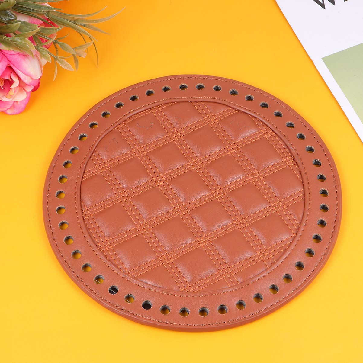 EXCEART 1pc Crochet Bag Shaper Insert - DIY Knitting Bag Base Pad for Tote, Purse & Woven Bags - Handmade Handbag Bottom Support for Crafting & Organizing (Perfect for Knitters & Crochet Enthusiasts)