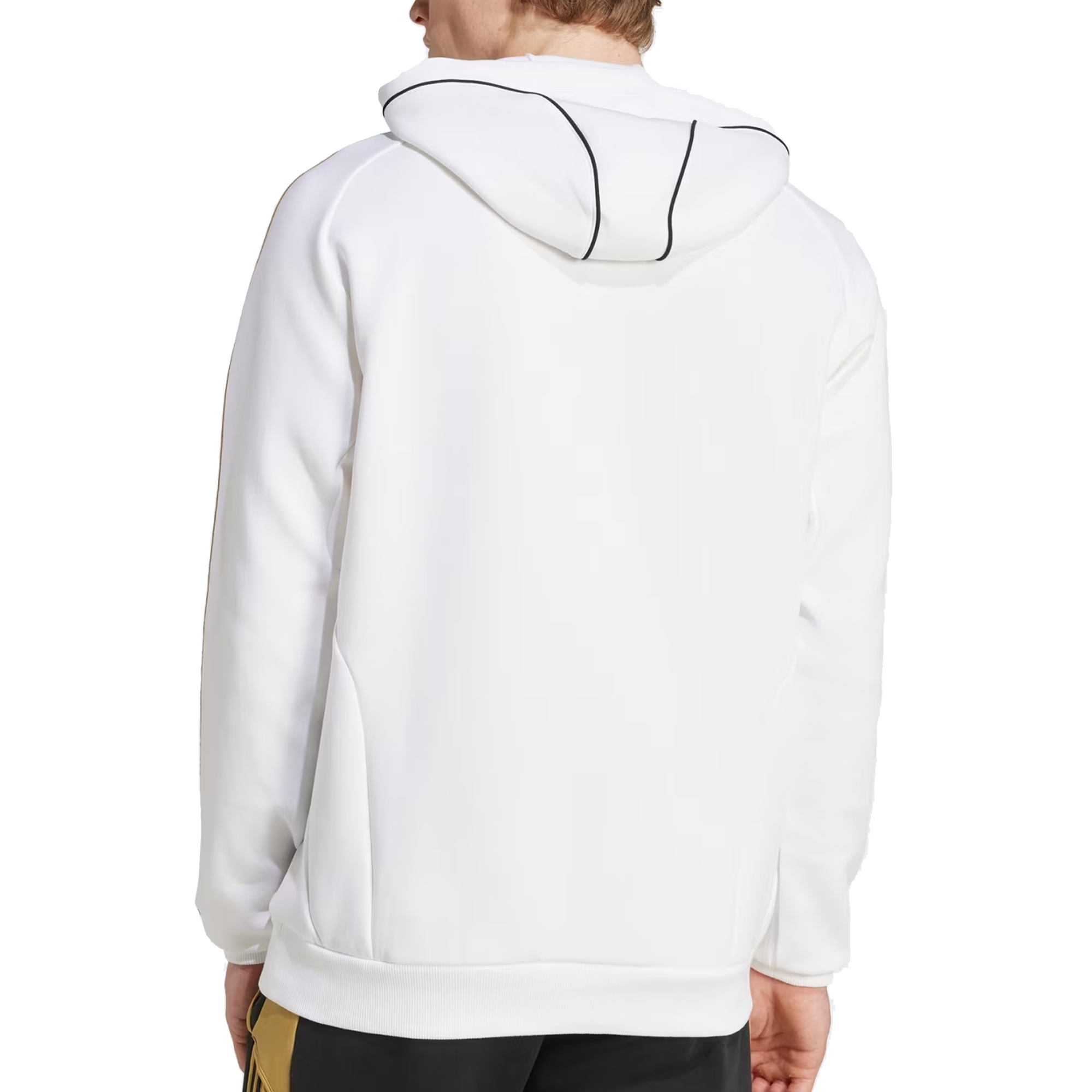 Adidas LAFC Travel Hoodie 25/26 - White & Gold Soccer Hooded Sweatshirt for Men | Comfortable Casual Wear for Fans, Travel & Game Day