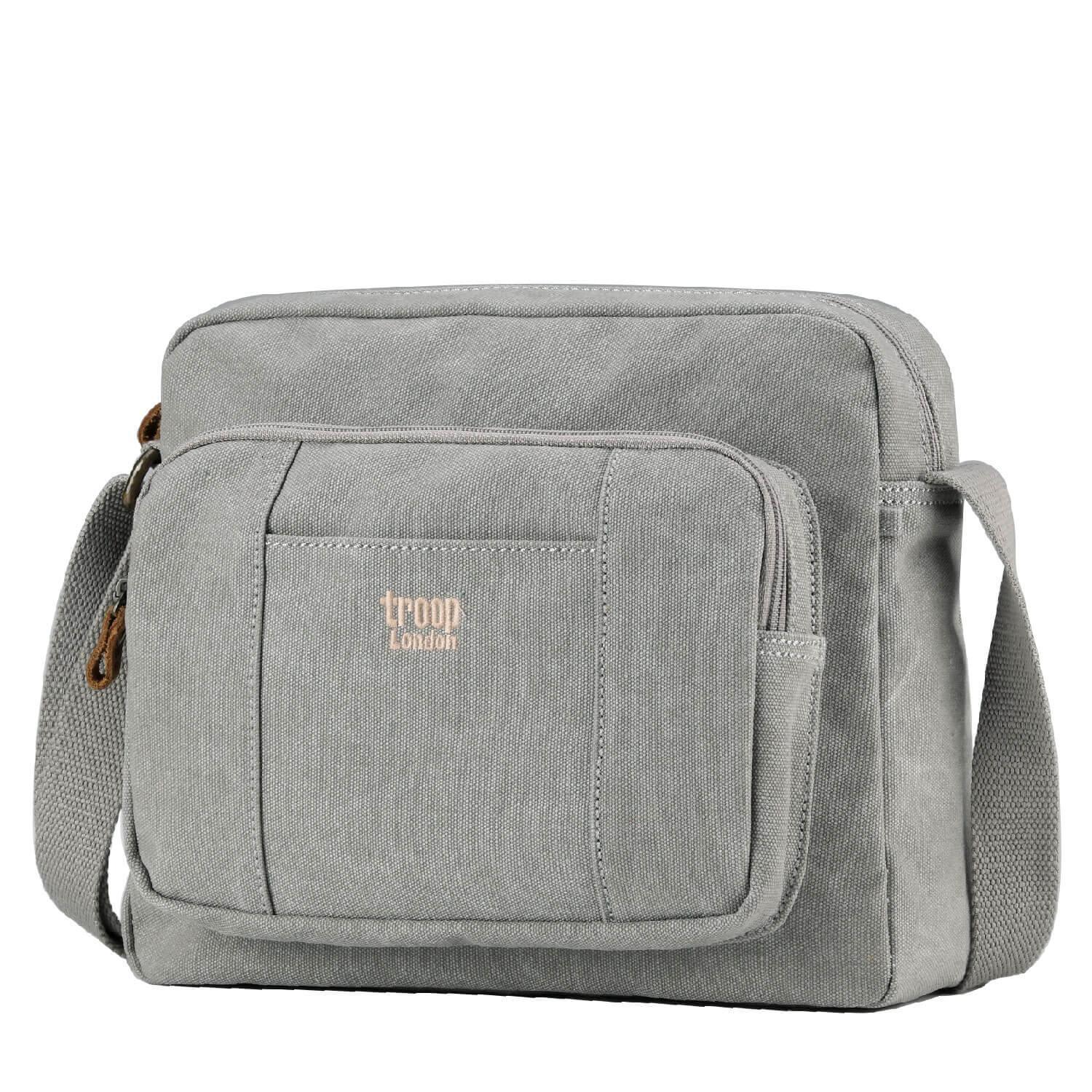 Troop London Classic Canvas Crossbody Bag for Men & Women - Stylish & Durable Messenger Bag for Travel, Work & Everyday Use