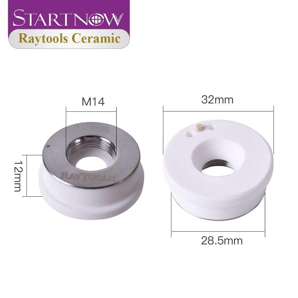 Original Raytools D32mm Laser Head Nozzle Holder for Empower Fiber Cutting Machine - 10 Pack (120274100B) | High-Precision Ceramic Nozzle for Metal Cutting, Engraving & Industrial Fabrication