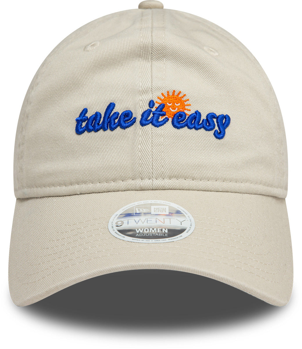 Women's New Era 9Twenty Take It Easy Stone Washed Baseball Cap - Casual Streetwear Hat for Everyday Wear, Sports & Outdoor Activities
