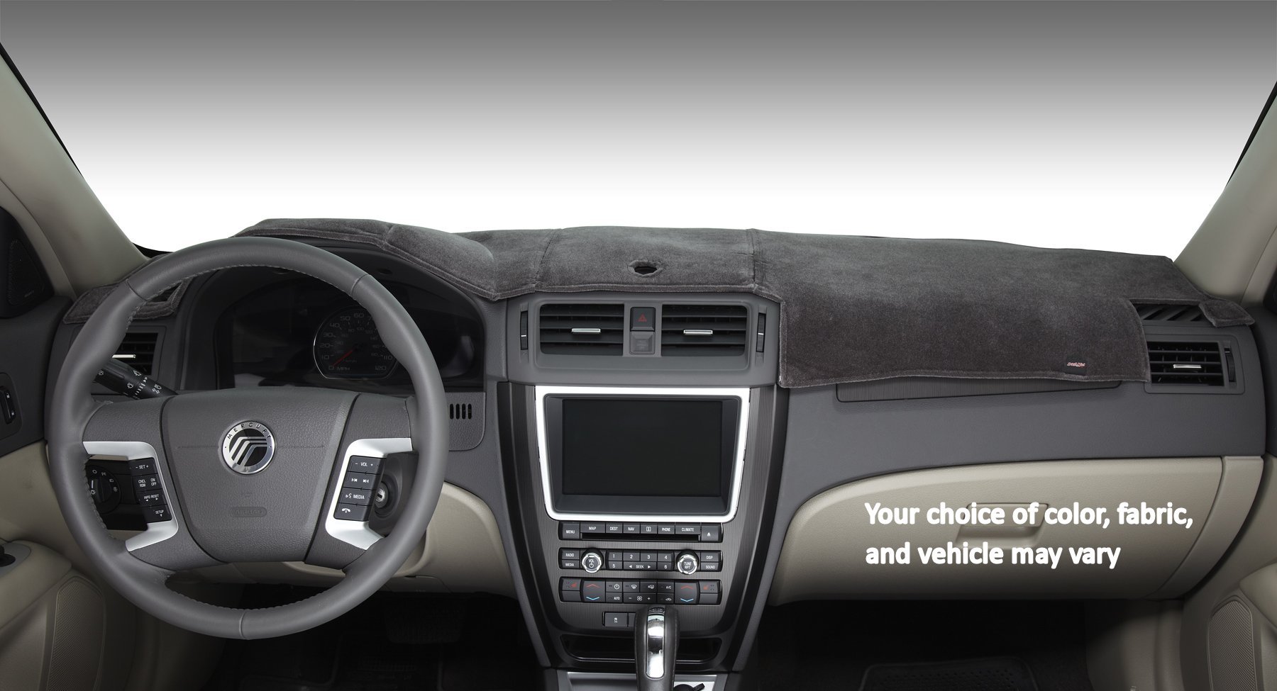 Premium DashMat VelourMat Dashboard Cover for Dodge Charger - Plush Velour, Beige - UV Protection & Anti-Slip Design for Comfort & Style While Driving