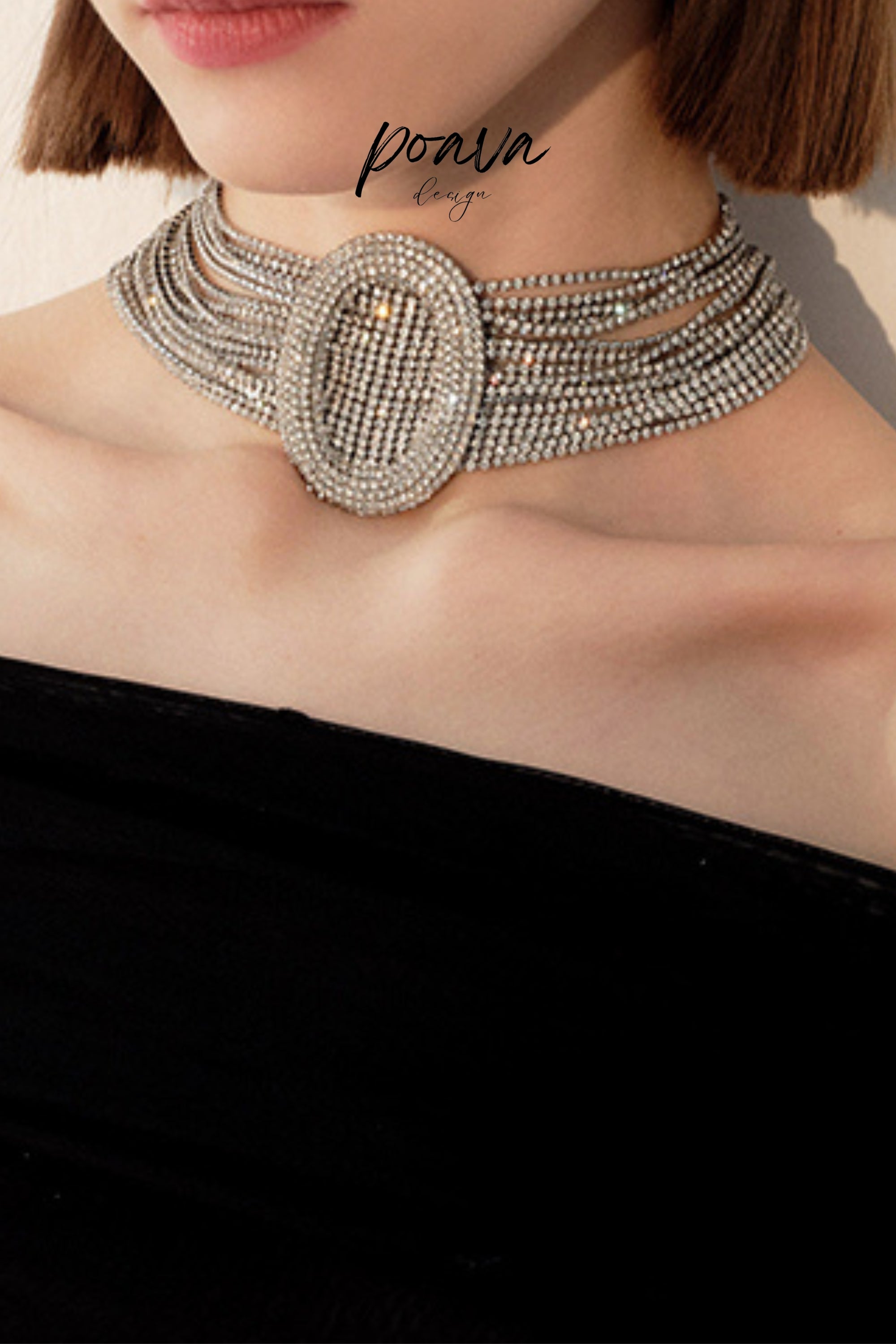 Elegant Diamond Embellished Layered Necklace for Women | Perfect for Parties, Weddings & Special Occasions