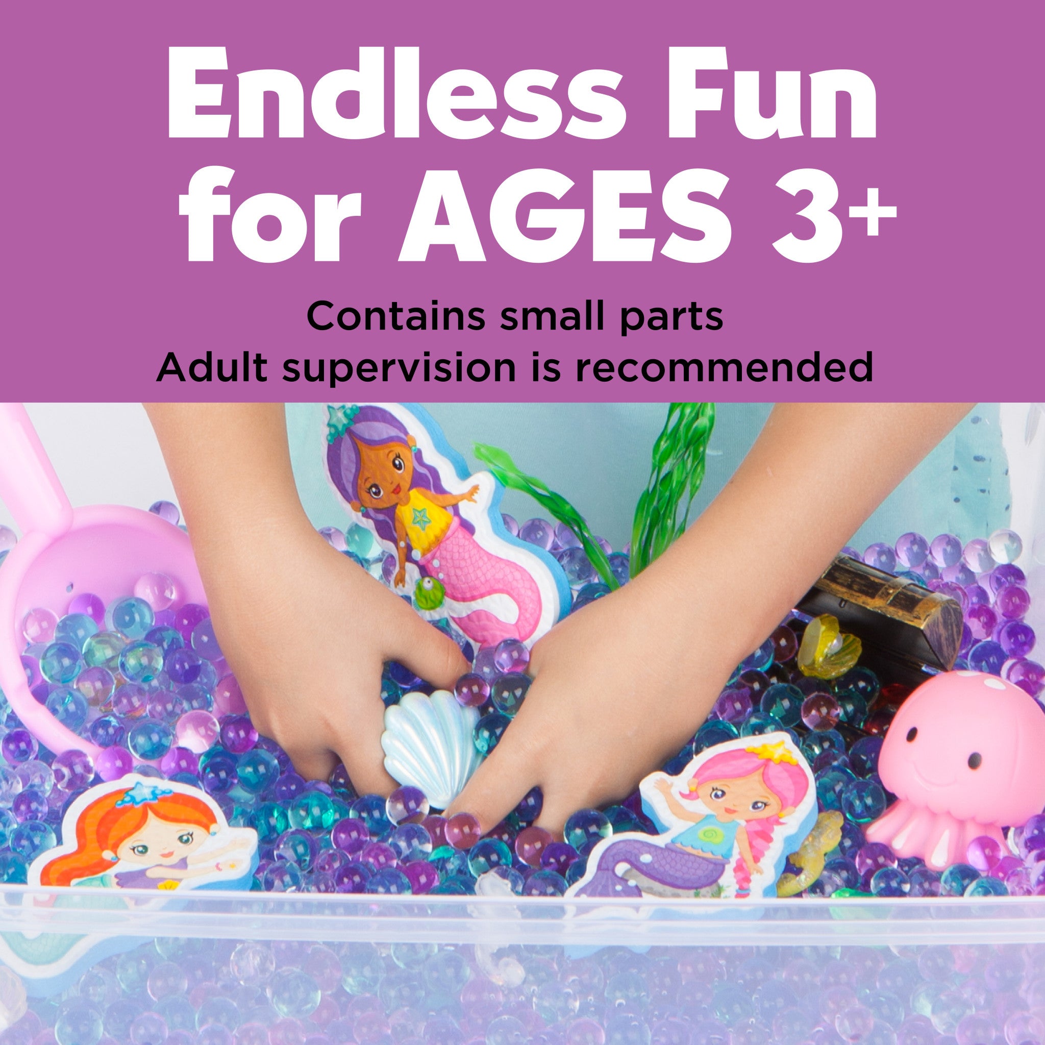 Mermaid Lagoon Sensory Bin for Kids - Ocean Themed Sensory Play Toy for Toddlers & Preschoolers - #6329000 - Perfect for Birthday Gifts, Classroom Activities & Autism Therapy Tools