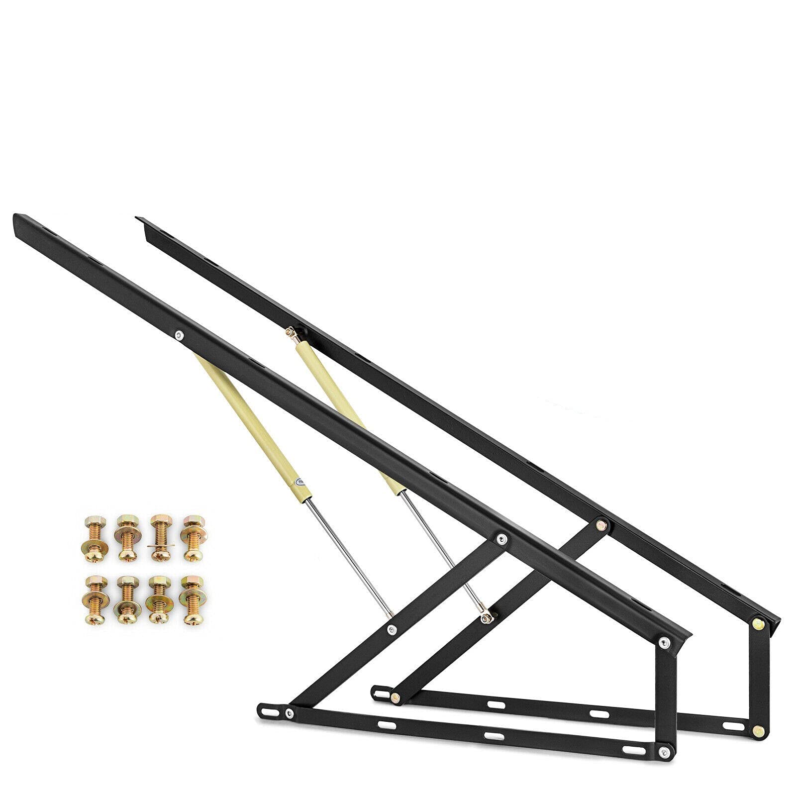 Heavy Duty ESD 2Pcs 4FT/5FT Pneumatic Storage Bed Lift Mechanism - Gas Spring Lift Kit for Box Beds & Sofas (120cm/4FT) | Space-Saving Solution for Small Bedrooms & Studio Apartments