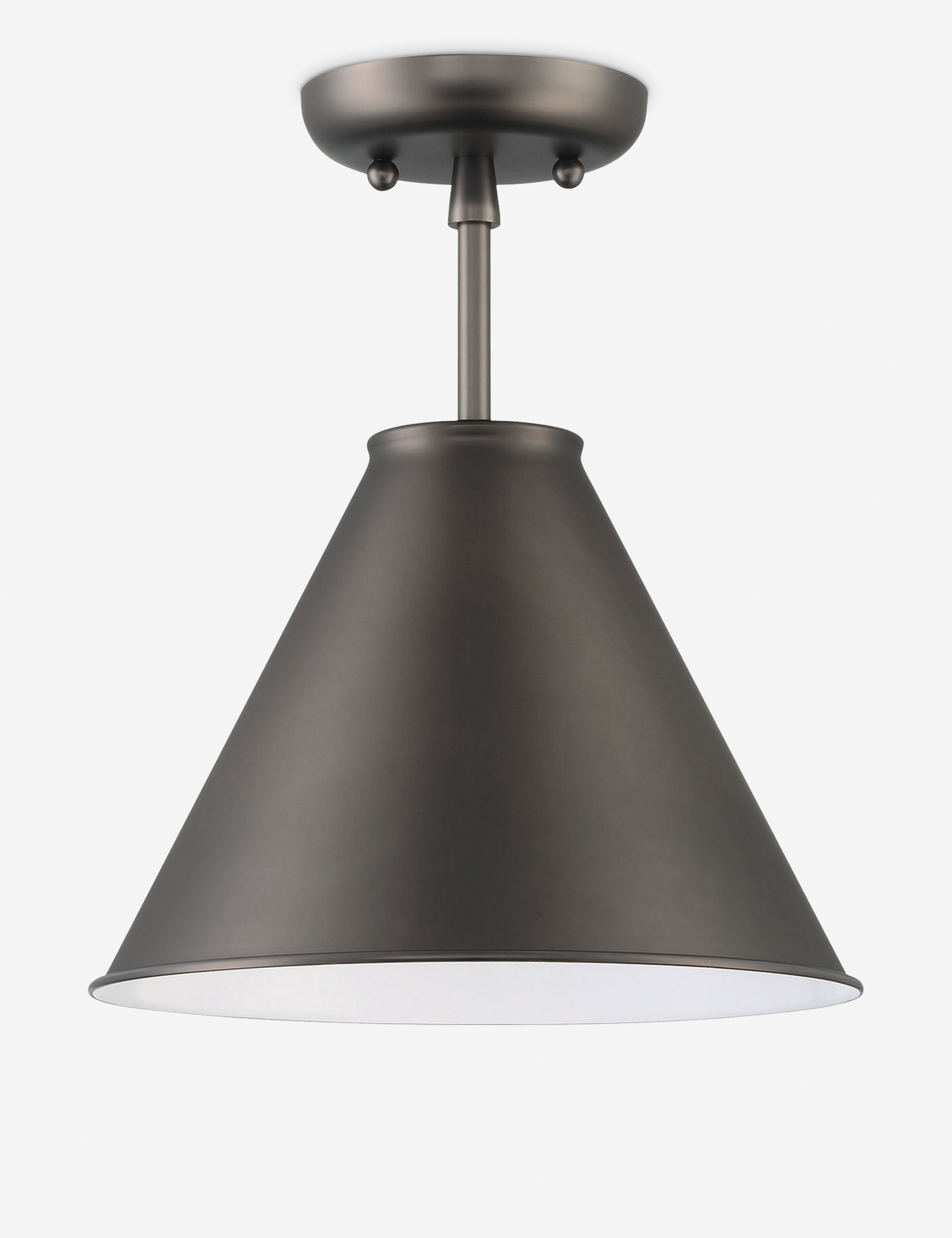 Canon Semi Flush Mount Ceiling Light Fixture - Modern LED Lighting for Bedroom, Hallway & Kitchen - Dimmable Indoor Ceiling Lamp with Frosted Glass Shade