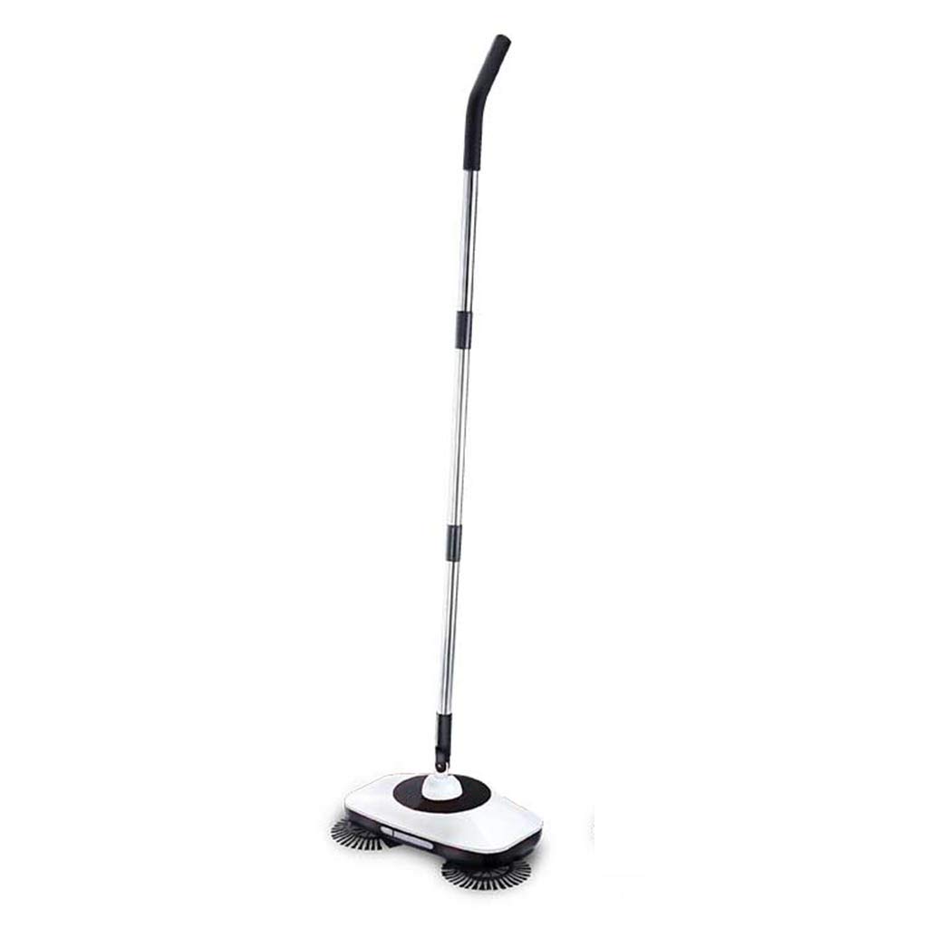 NLIAN 360° Rotating Hand Push Sweeper - Magic Spinning Broom with L-Shaped Handle for Effortless Household Cleaning (White) | Perfect for Hard Floors, Tile, Wood & Pet Hair Removal