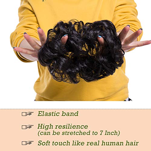 Messy Bun Hair Extension for Curly Hair - Clip-in Updo Hairpiece for Women | Perfect for Weddings, Parties & Everyday Styling