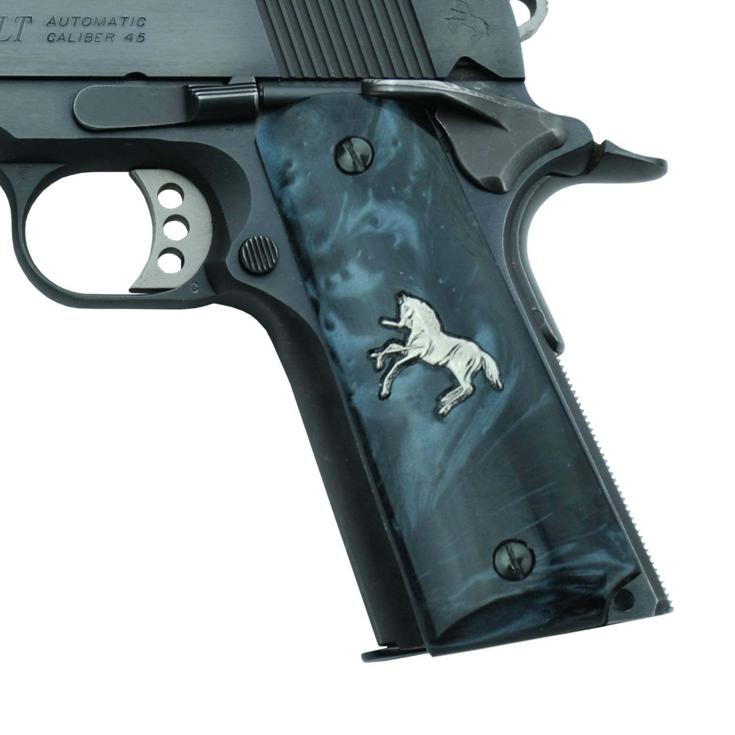 Premium Pearl Altamont 1911 Grips - Full Size Ambidextrous Safety Compatible with Most Commander, Standard & Government 1911 Models - Handcrafted in USA - Perfect for Competitive Shooting, Concealed Carry & Firearm Customization