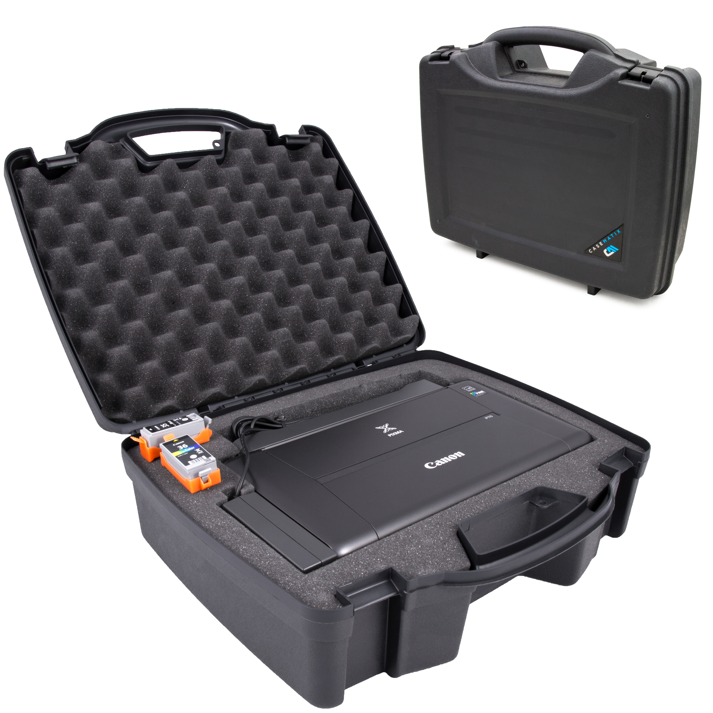 CASEMATIX Travel Case for Canon PIXMA TR160 Wireless Printer - Portable Protective Storage with Accessory Compartment | Perfect for Business Trips, Home Office & On-the-Go Printing