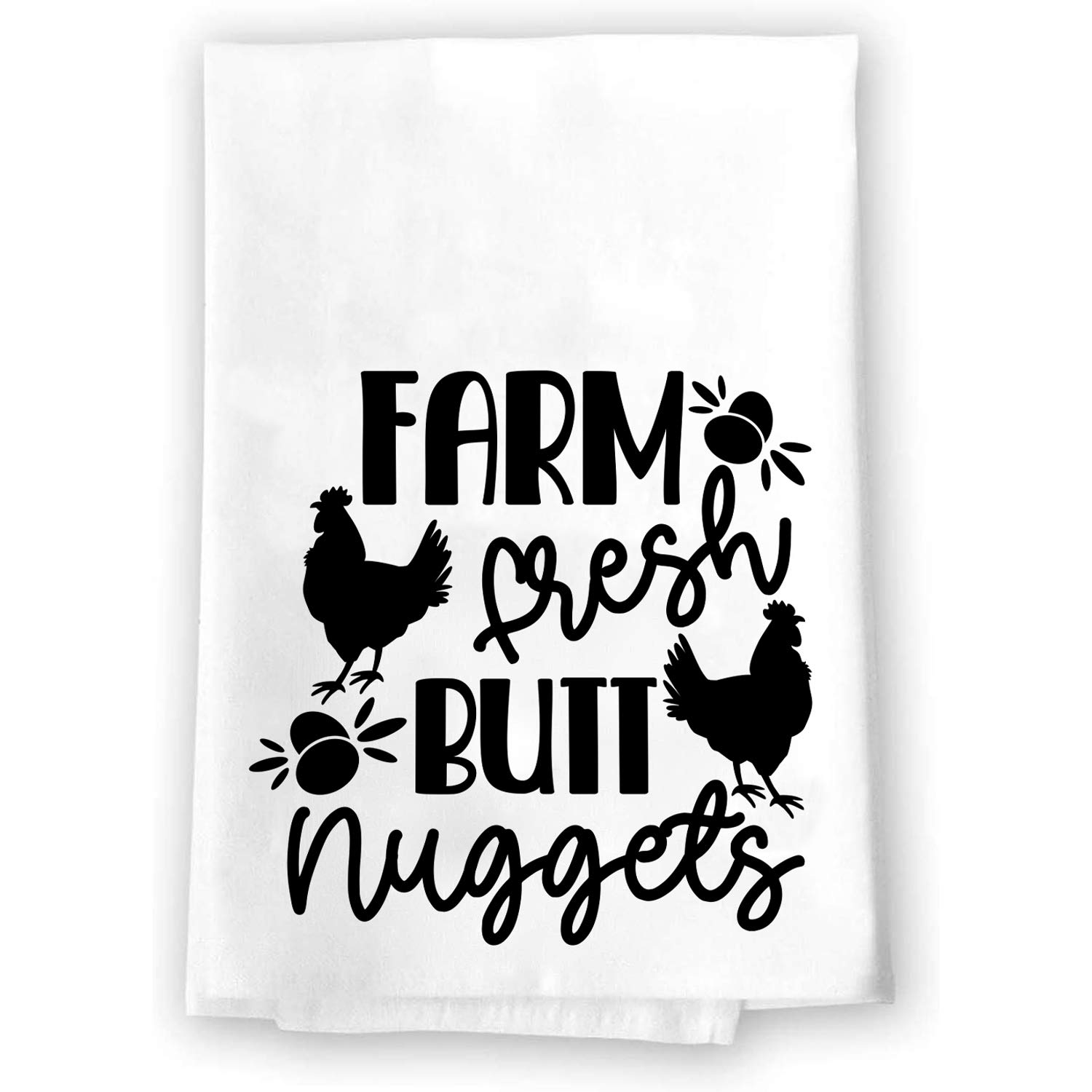 Farm Fresh Eggs & Rustic Farmhouse Decor - Vintage Style Terry Cloth Hand Towels for Kitchen & Bathroom | Fall Themed Dish Rag & Tea Towel Set | Perfect for Country Home Decor, Farmhouse Styling and Seasonal Gift Giving