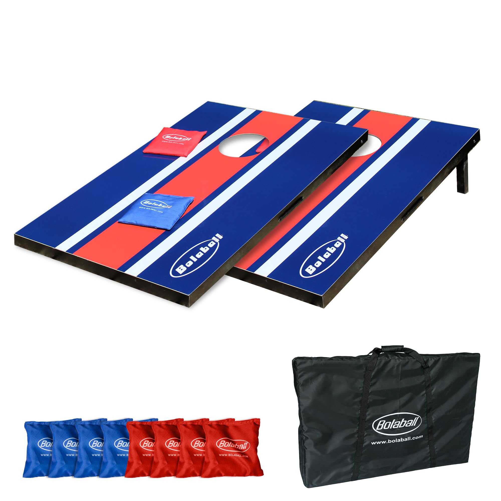 Premium Cornhole Board Set with 8 Bean Bags - 2x3 Feet Portable Wooden Cornhole Game for Adults & Kids - Perfect for Backyard, Tailgating, BBQ Parties & Outdoor Family Fun