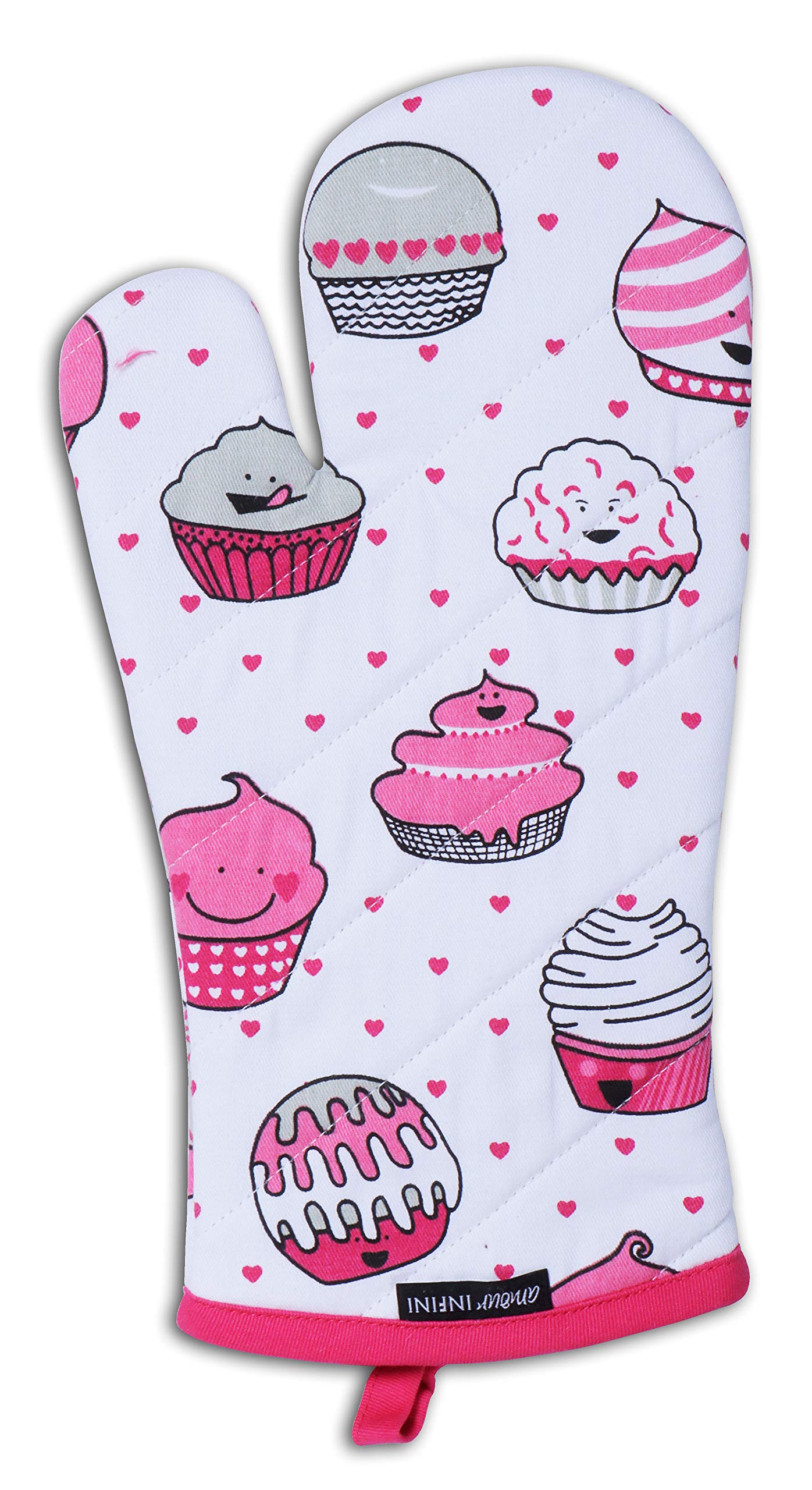 AMOUR INFINI Heat Resistant Oven Mitt & Pot Holder Set - Non-Slip, Reusable Kitchen Accessories for Baking, Grilling & Cooking | Perfect for Stovetop, Oven & BBQ Use