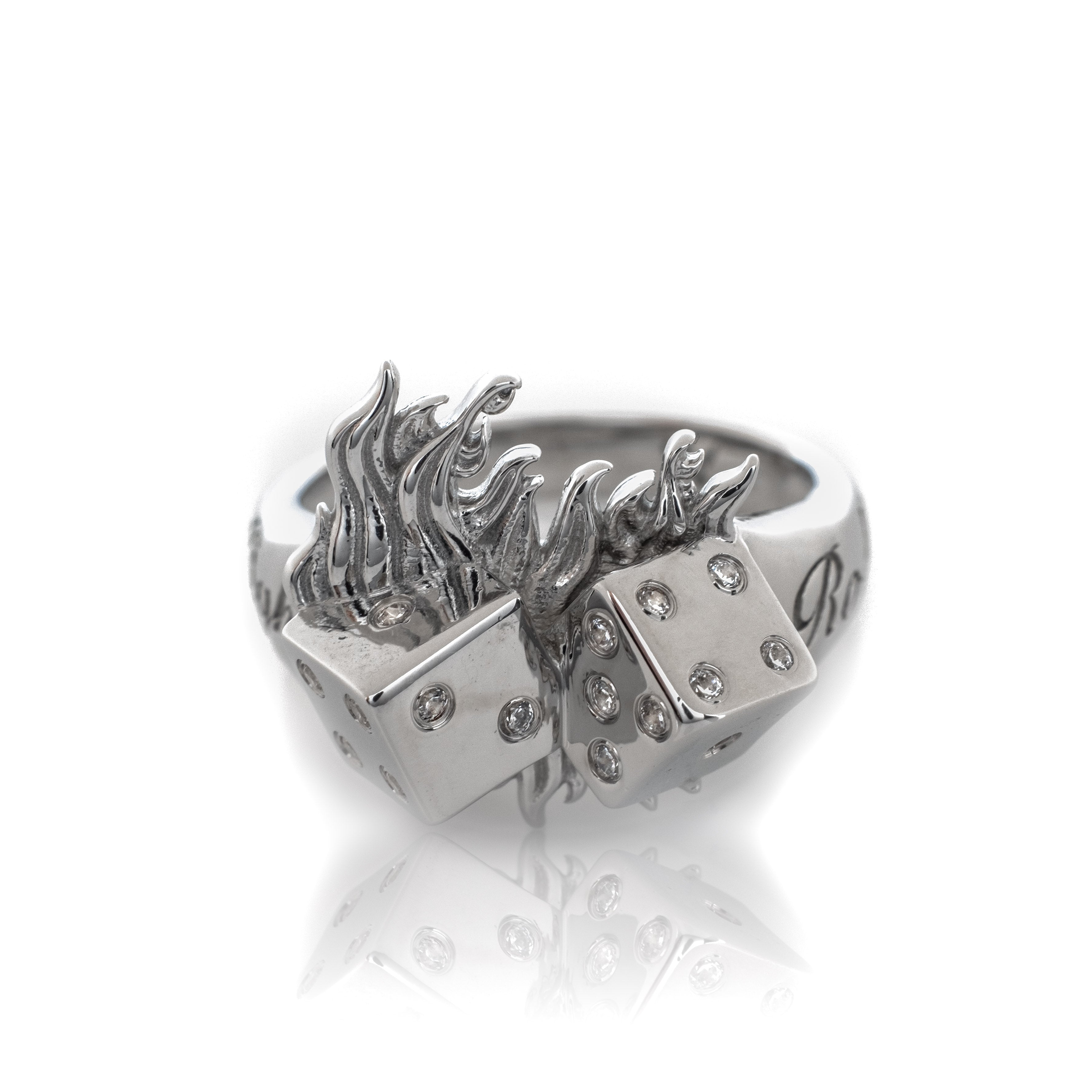 High Roller Ring - .925 Sterling Silver Men's Fashion Jewelry for Casino & Poker Night - Perfect for Gambling, Gifts & Special Occasions