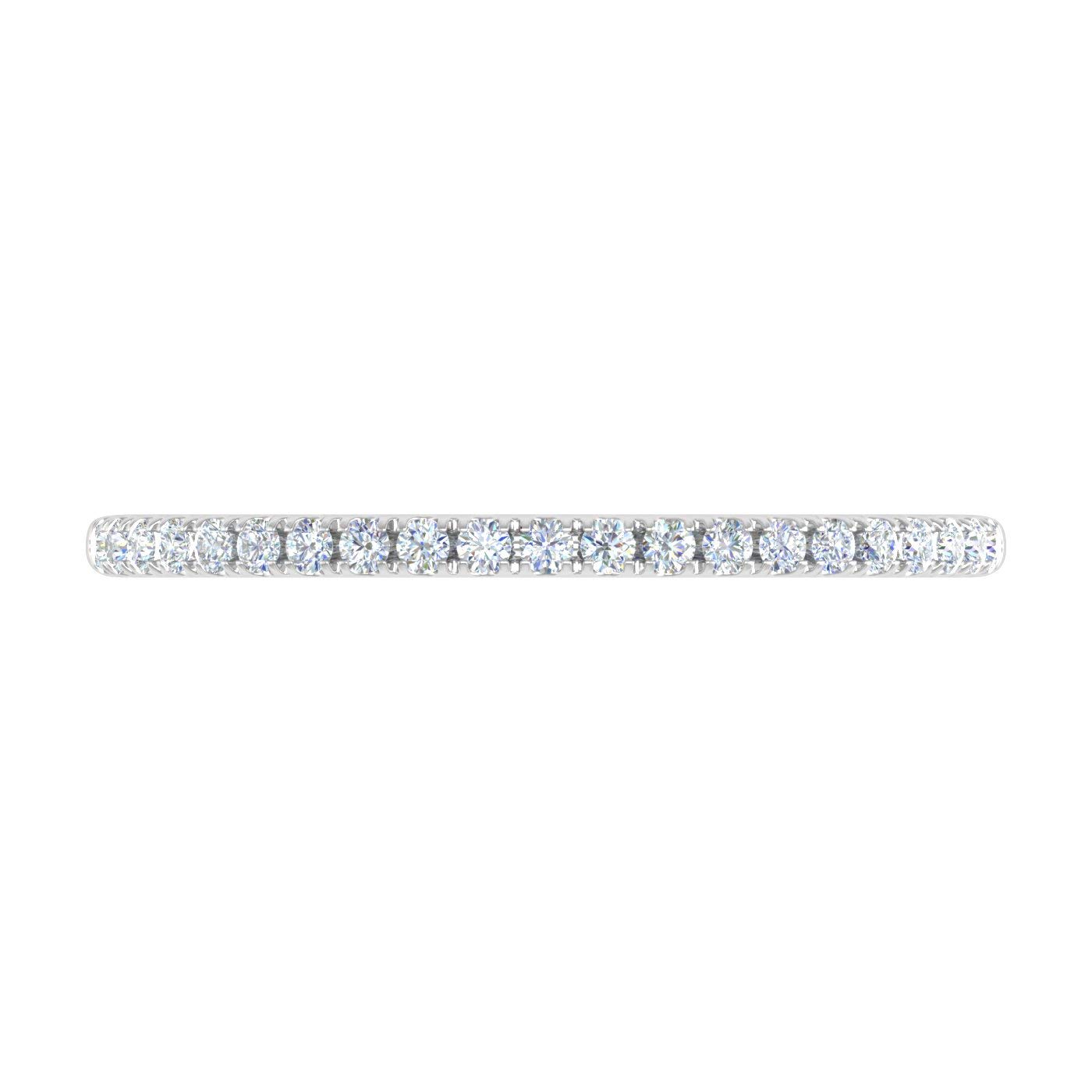 14K Gold Half Eternity Diamond Wedding Band Ring for Women - 0.15 Carat Round Cut Diamond Engagement Ring | Perfect for Anniversary, Proposal & Bridal Jewelry Gift