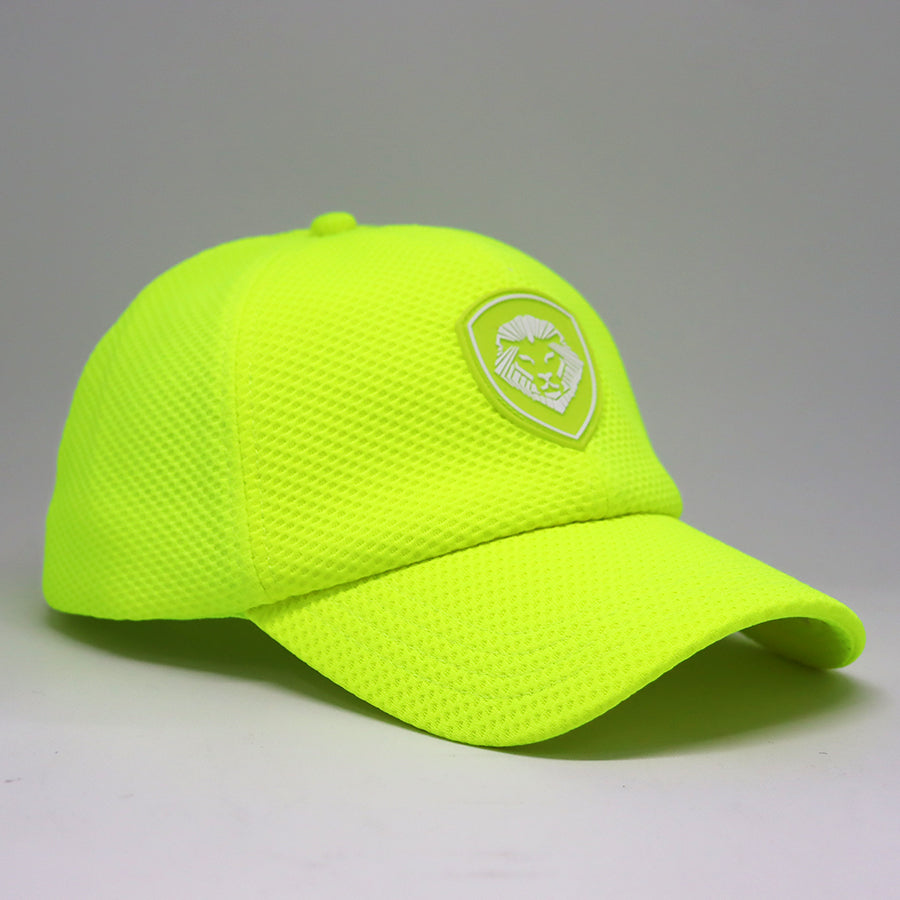 VT Shield Future Looks Bright Neon Yellow Performance Hat with Velcro Closure - Perfect for Running, Cycling, and Outdoor Sports