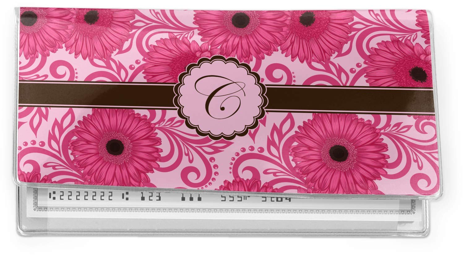 Personalized Gerbera Daisy Vinyl Checkbook Cover - Custom Floral Checkbook Holder for Women, Unique Gift for Mom, Bridesmaids & Friends - Perfect for Everyday Use, Special Occasions & Gift Giving